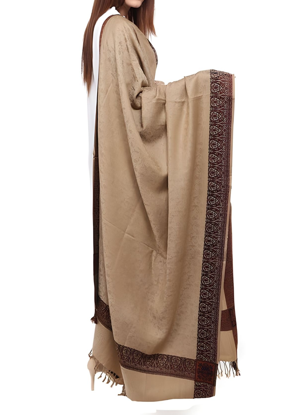 Shawl in Khaki brown Color by - Trendy Women Shawl USR6348