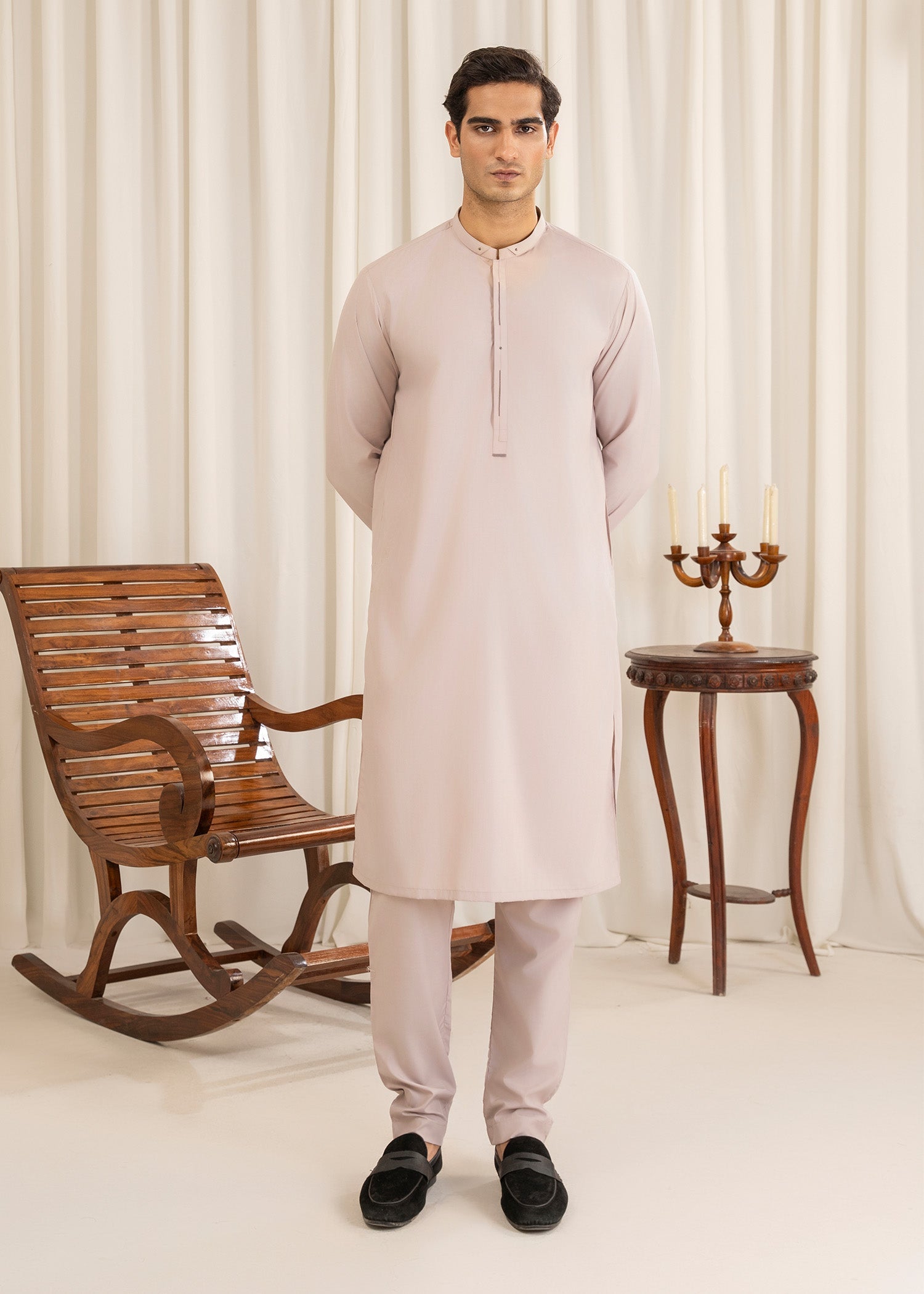 wash & wear Kurta Set in Rose pink