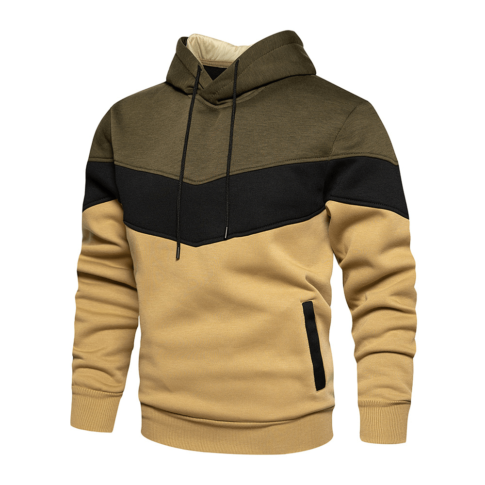New European and American Men'S Color Matching and Color Matching Fashion