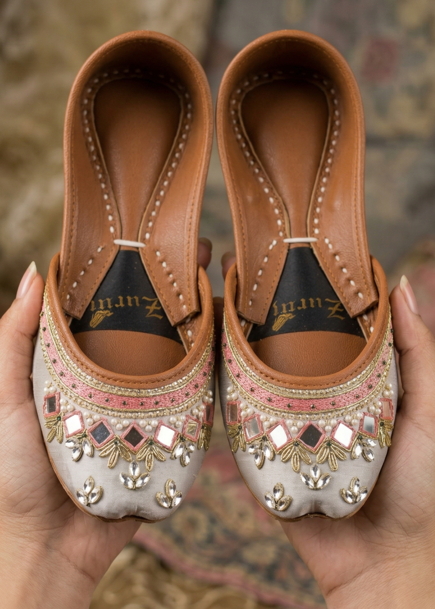 Khussa in Grey by - High Quality Women Khussa XUH3798