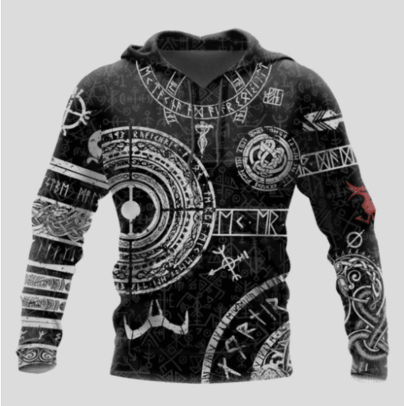 New Men'S 3D Digital Printing Pullover Hoodie Sweater