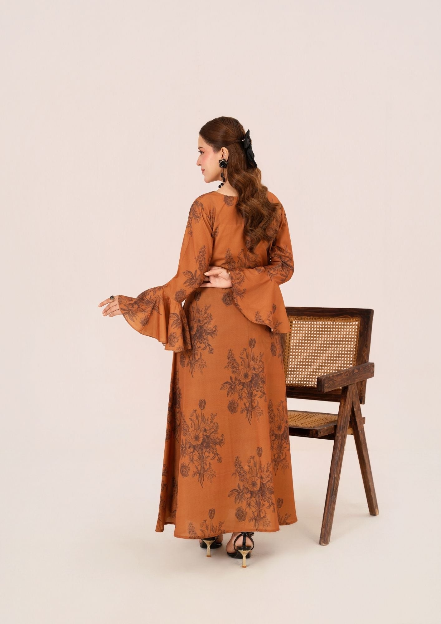 arabic lawn Maxi in Hazelwood brown