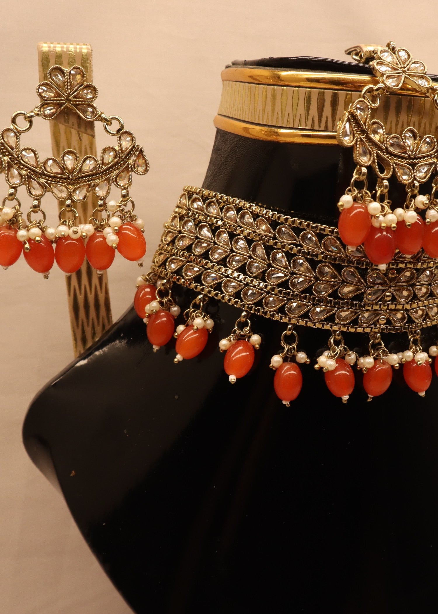 Choker in Tomato red Color by - Trendy Women Choker KPQ2856