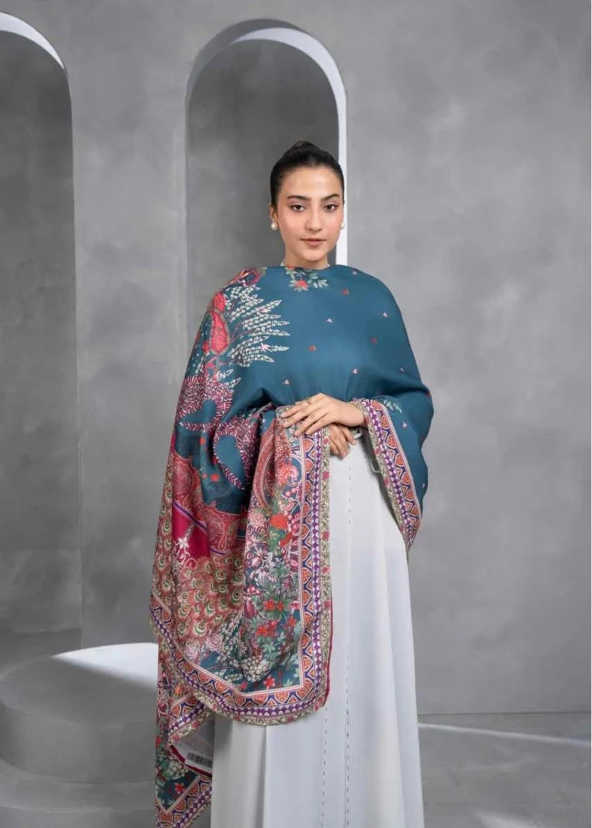 Shawl in Teal Color by - Trendy Women Shawl NVQ5991