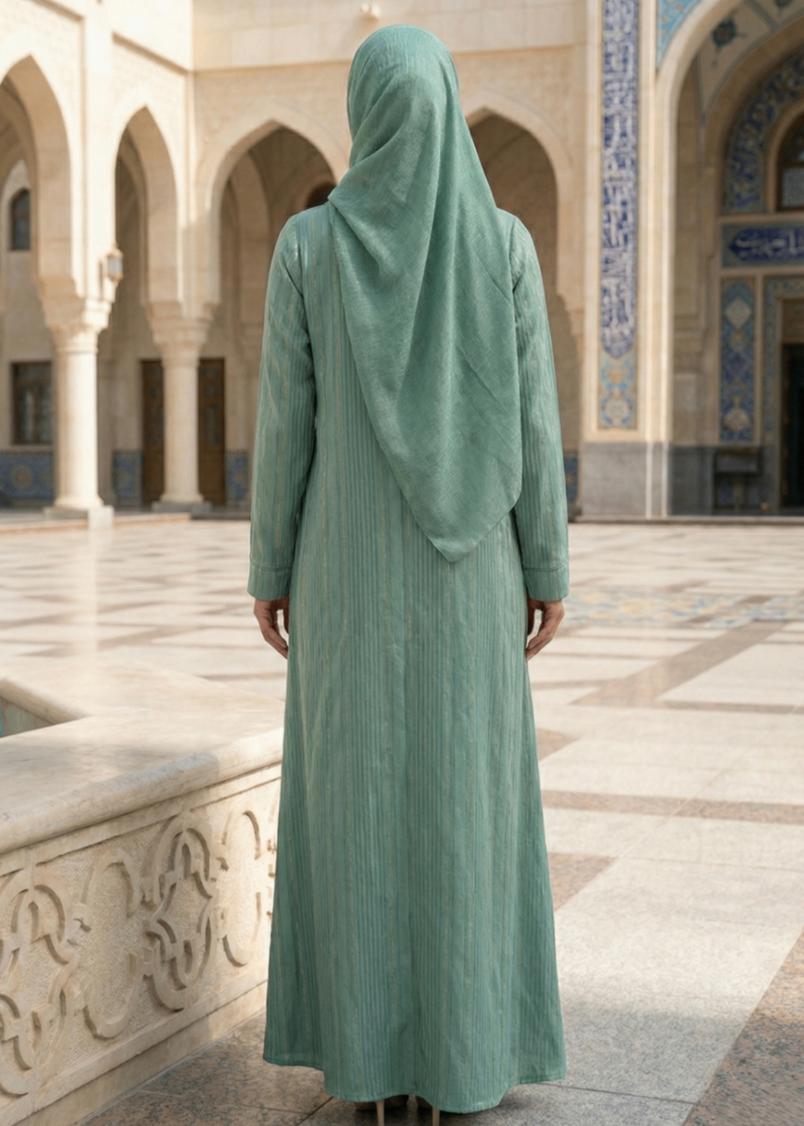 nidha Abaya in Green