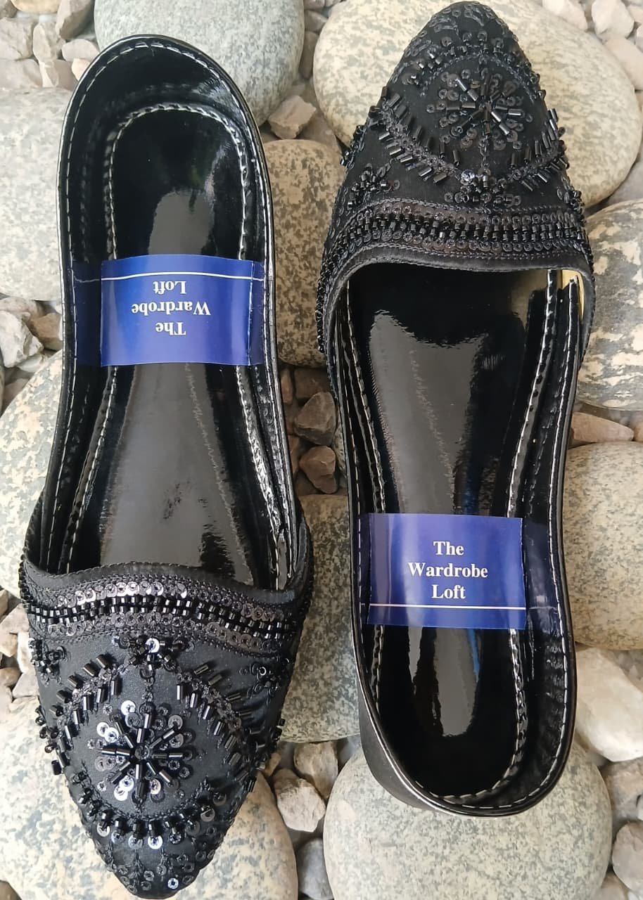 Khussa in Black by - High Quality Women Khussa BLF3297