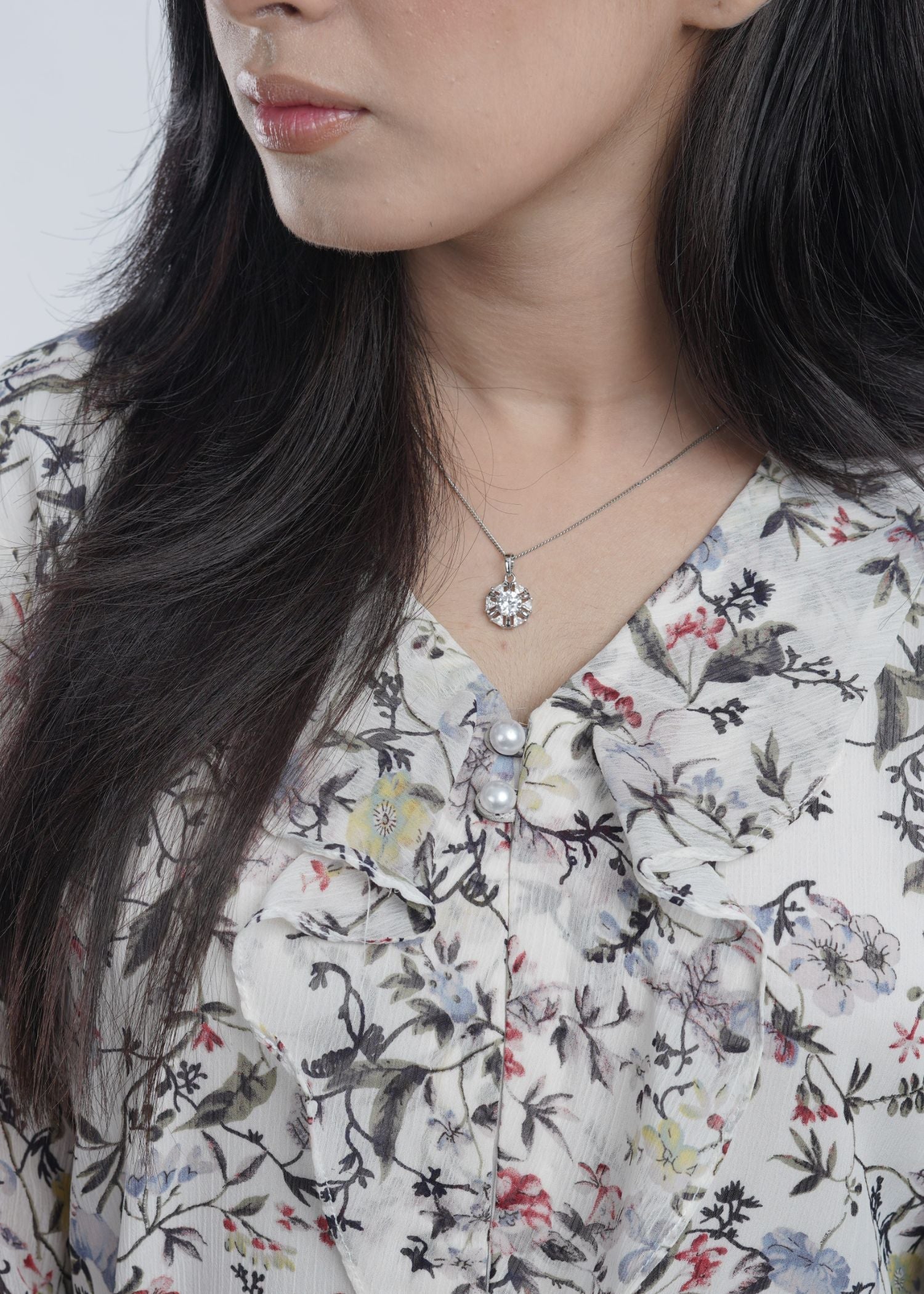 chiffon Tunic in Off-white