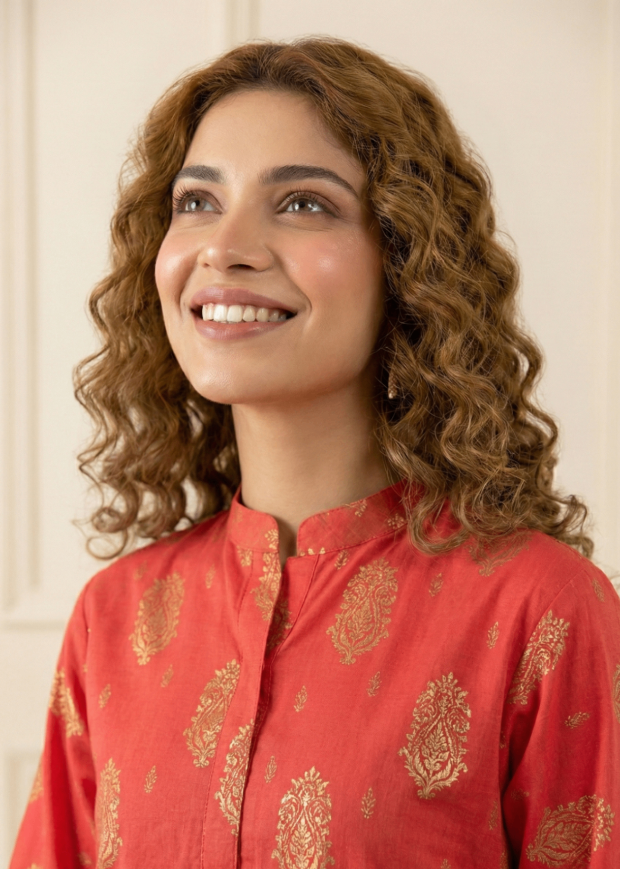 arabic lawn Co Ord Sets in Red