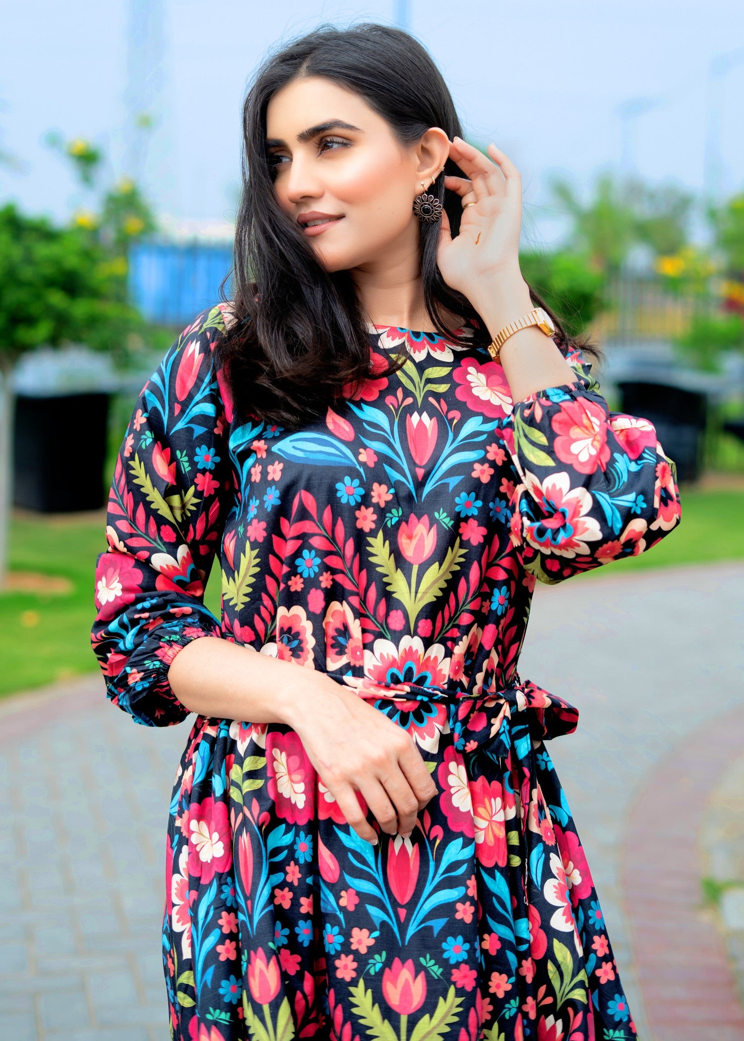 pure cotton Dress in Black