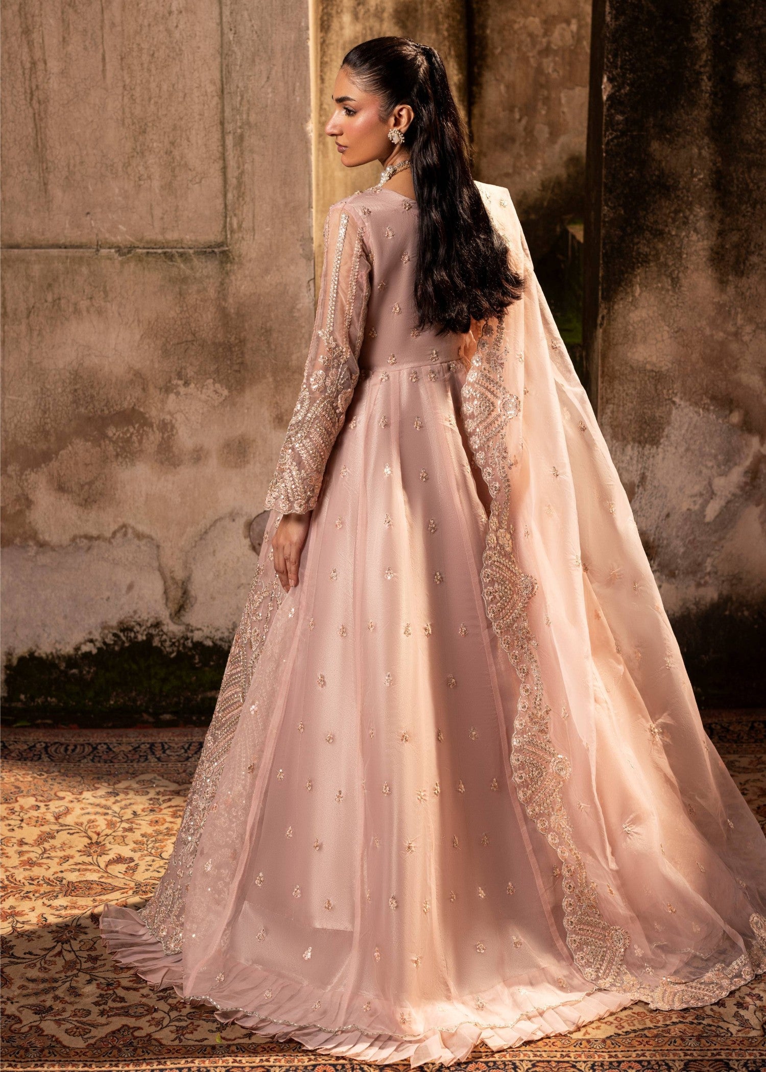 organza Maxi in Tea rose pink
