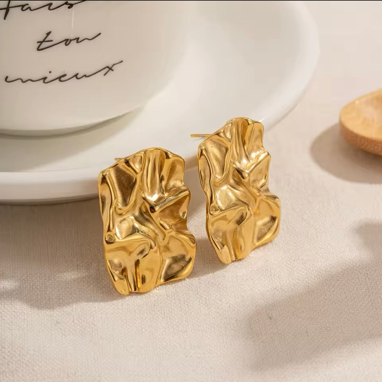 Earrings in Gold Color by - Trendy Women Earrings WJU2779