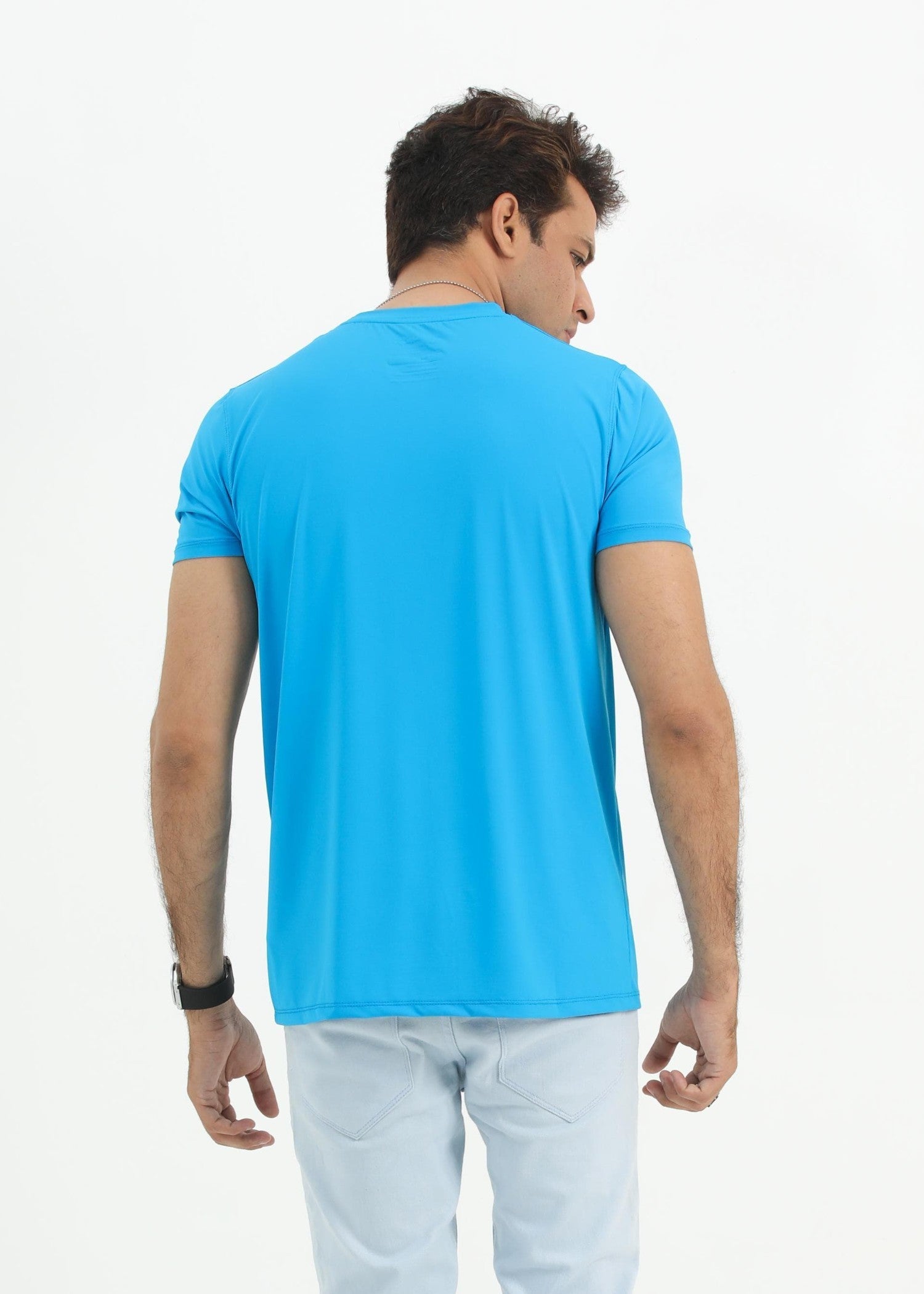 polyester nylon T Shirt in Sky blue