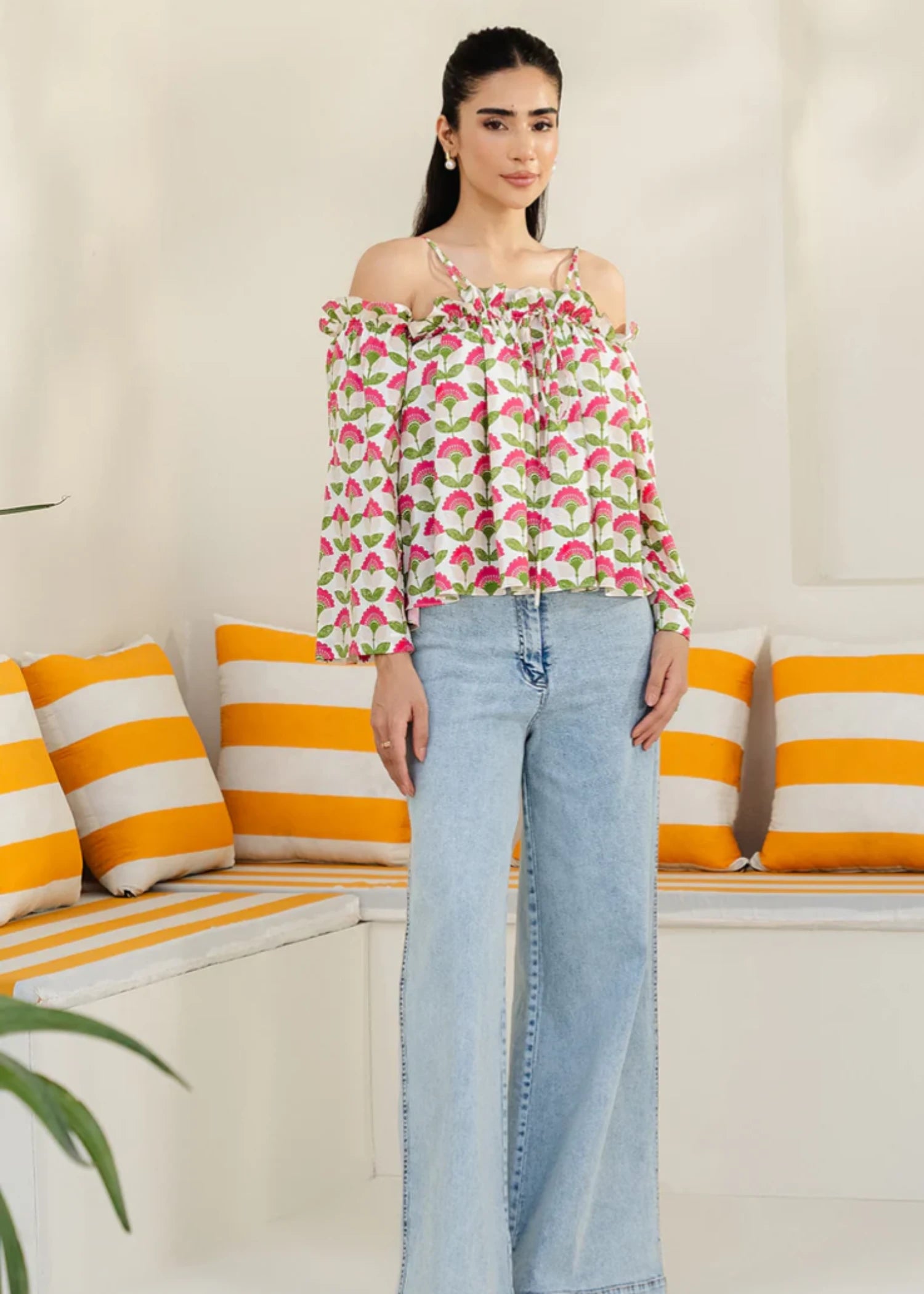 crepe Top in Multi