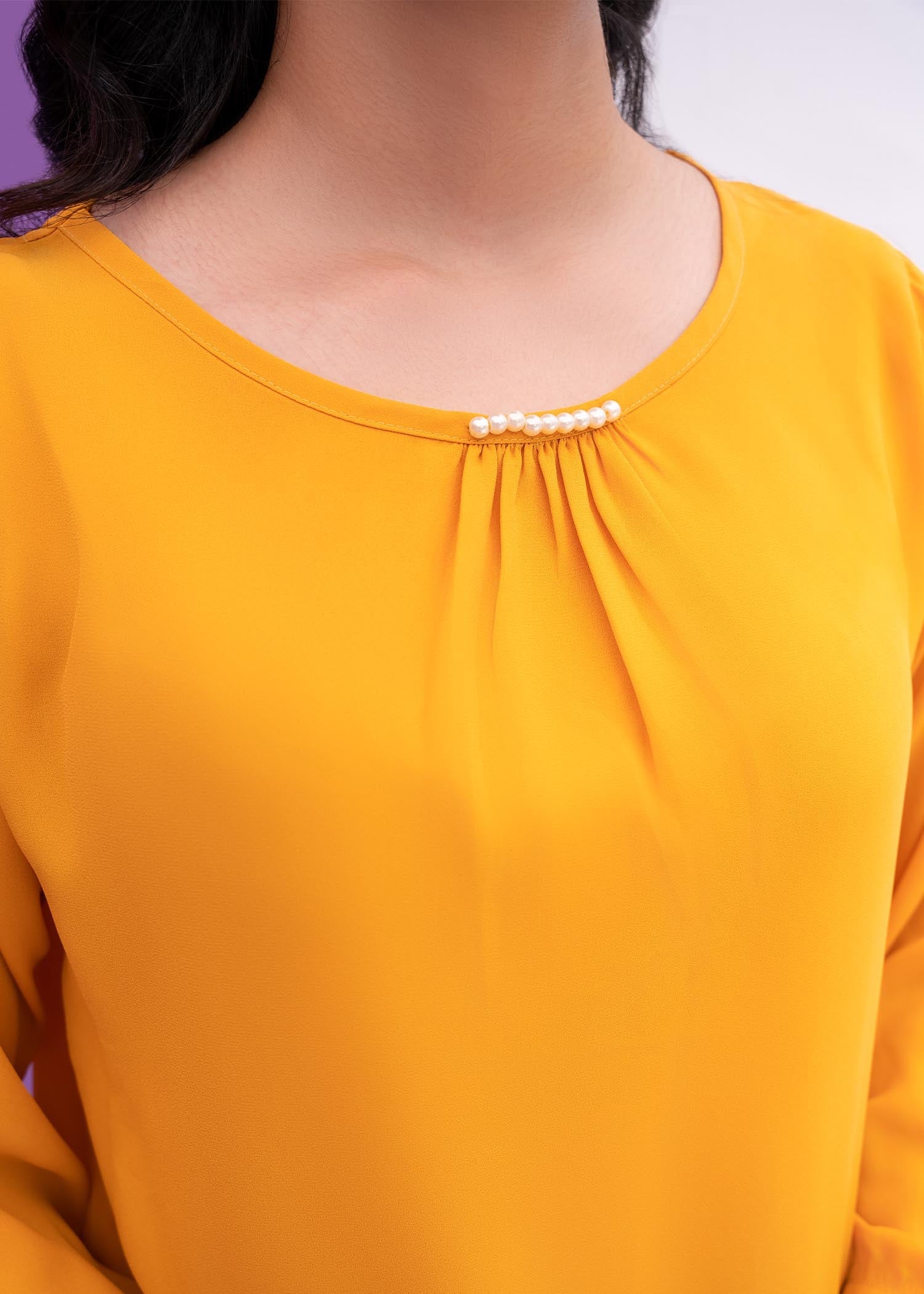 georgette Tunic in Mustard