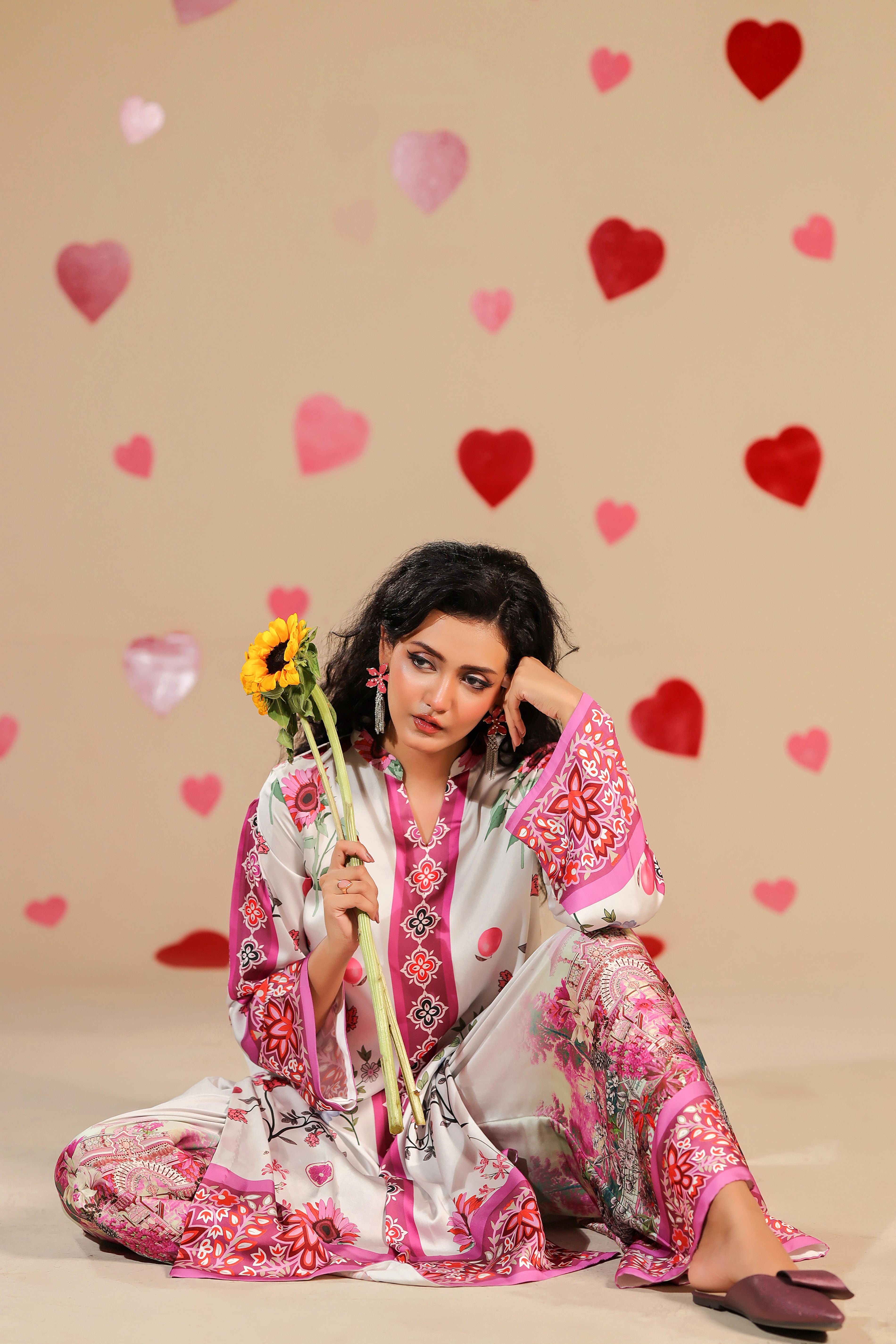 silk Co Ord Sets in Cherry blossom pink
