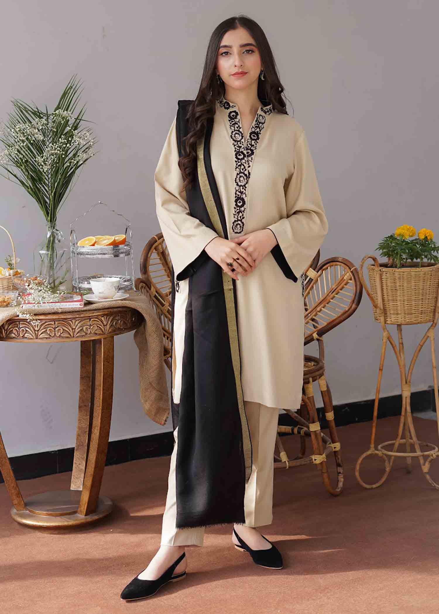 marina Kurta Set in Beige