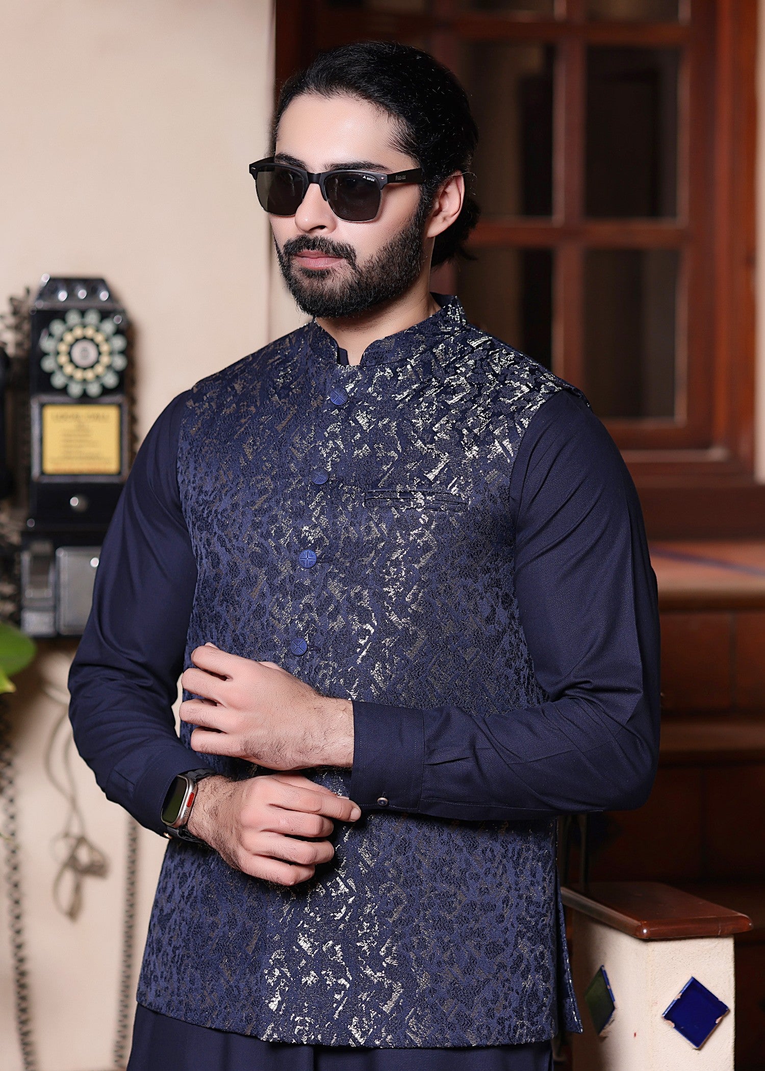 suiting Waistcoat in Blue by The Great Masters (TGM)