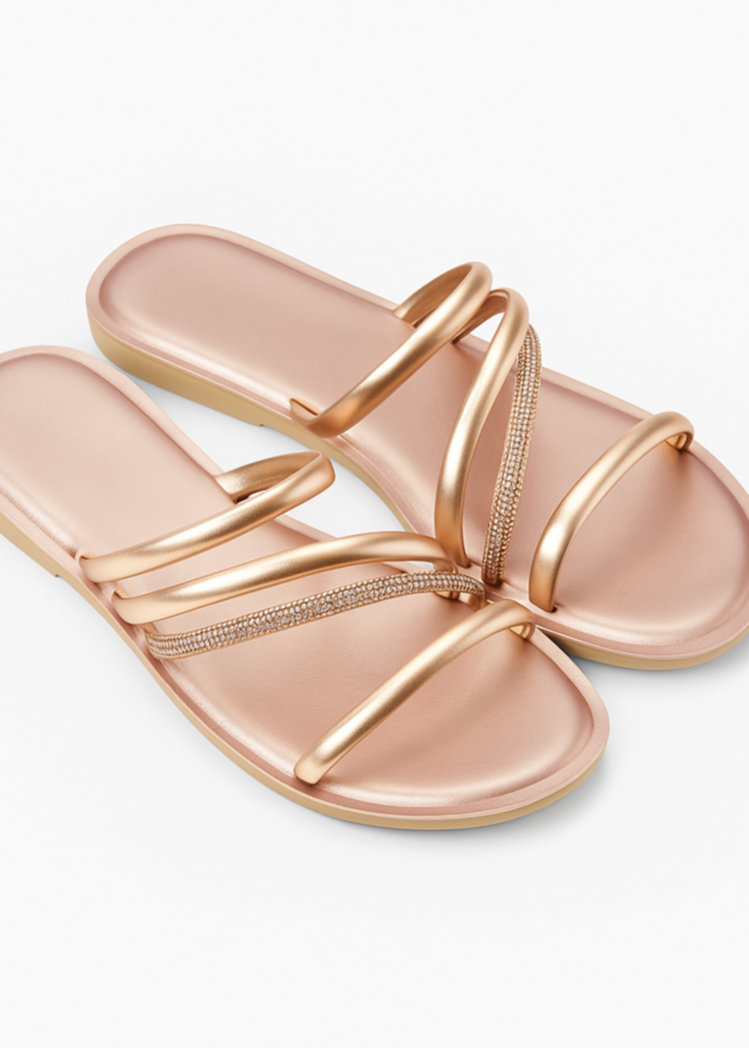 Slides in Peach pink by - High Quality Women Slides LUH7897