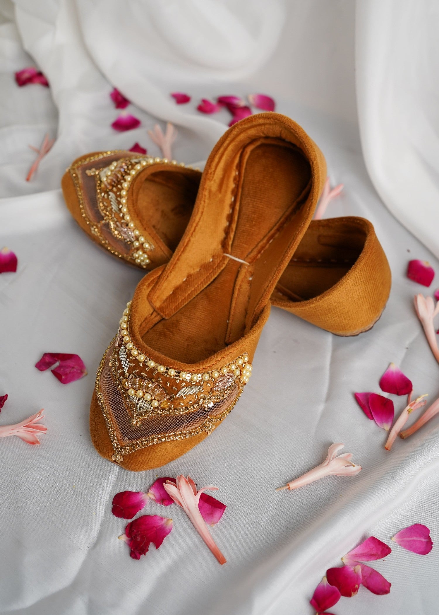 Khussa in Mustard by - High Quality Women Khussa ZEZ3274