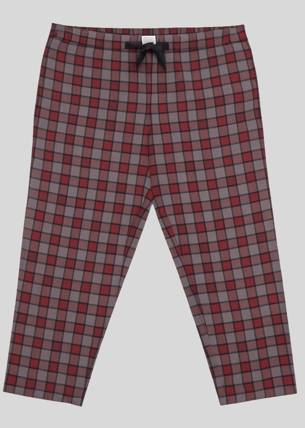 cotton jersey Trousers in Blood red, grey