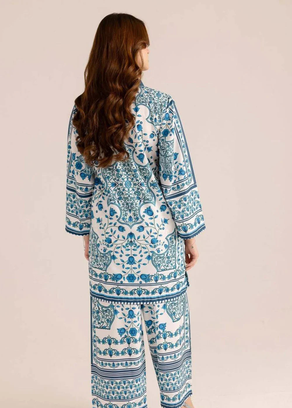 blended khaddar Co Ord Sets in Blue