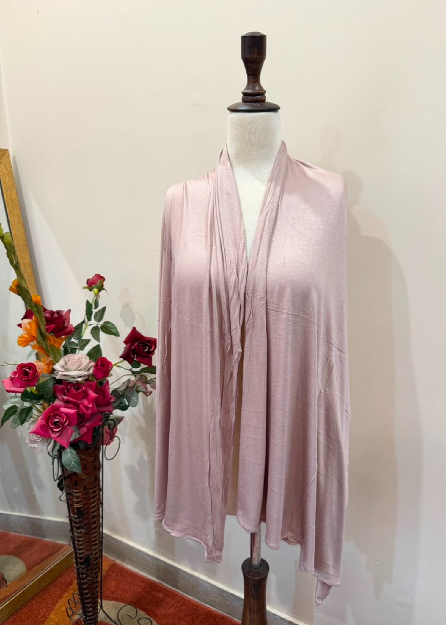 jersey knit Hijab in Rose pink