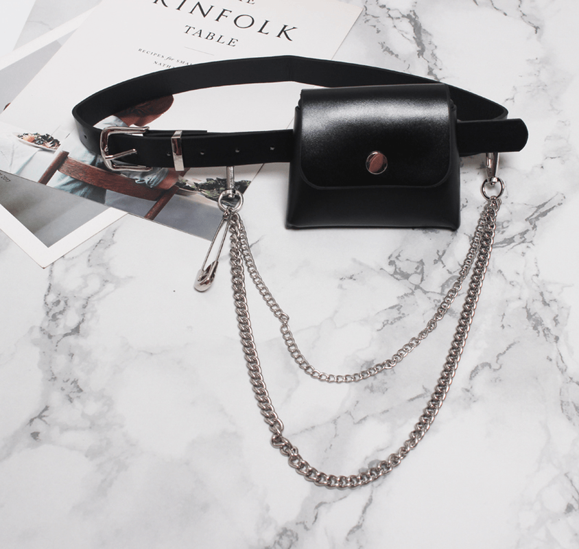 Small Waist Bag Belt Mini Bag Personalized Chain