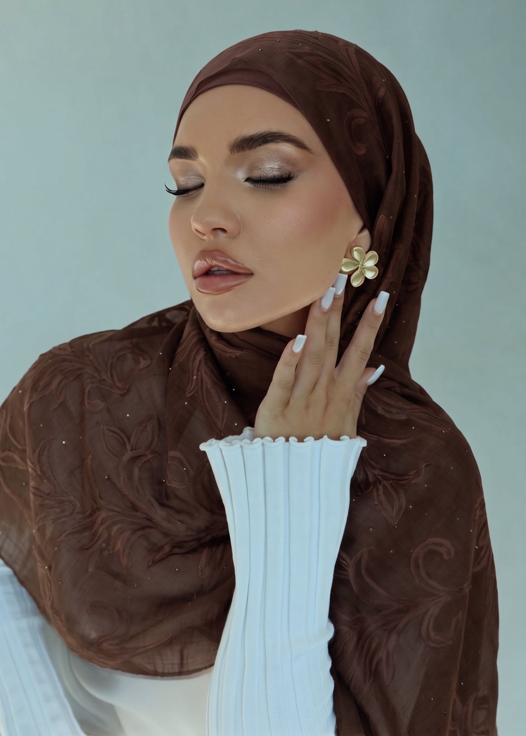Scarf in Chocolate brown Color by - Trendy Women Scarf NBX8657