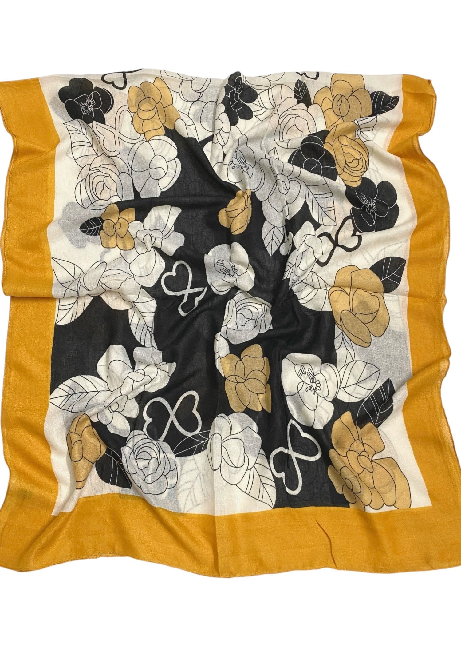 cotton viscose Hijab in Mustard