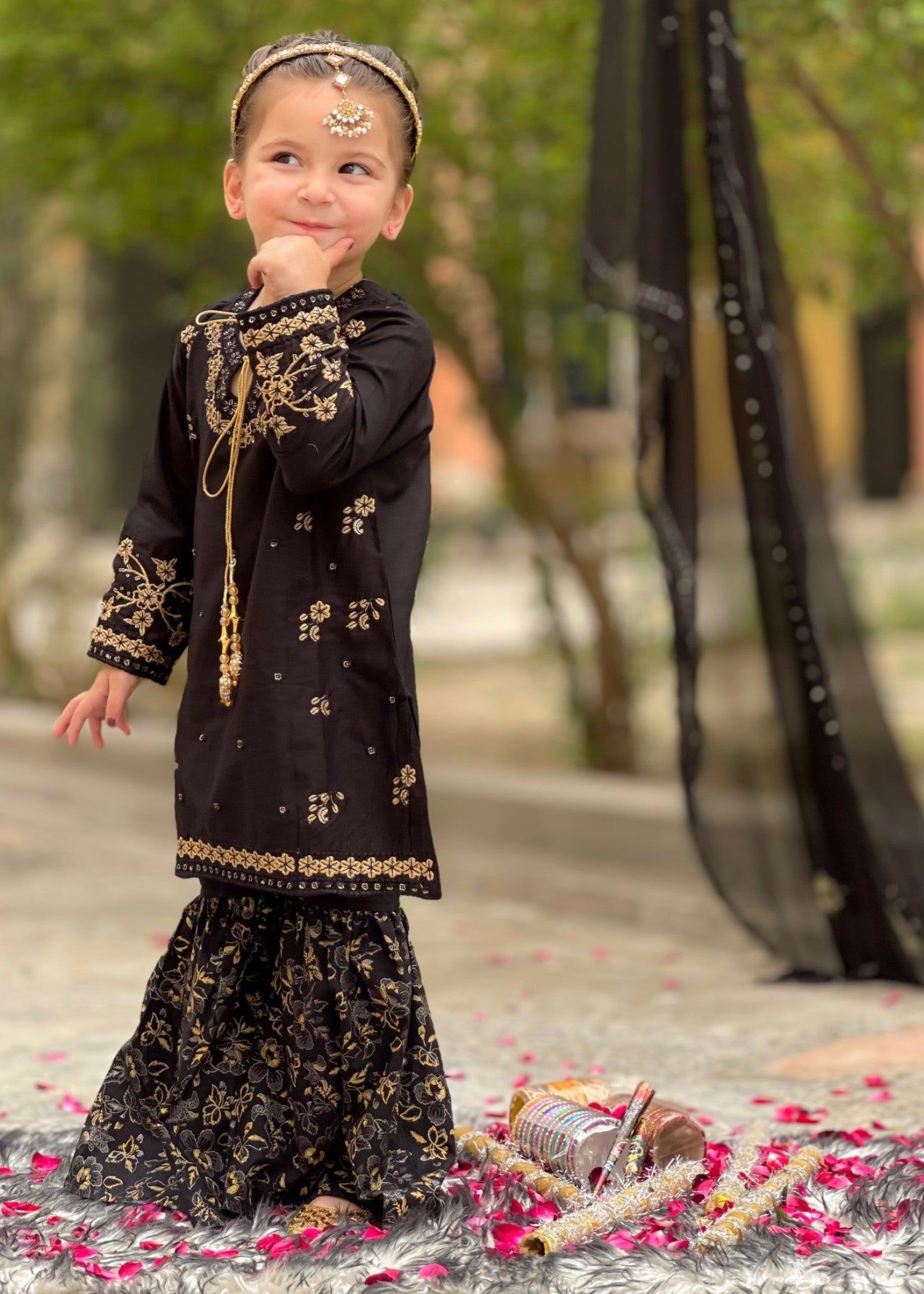 cotton Gharara in Pitch