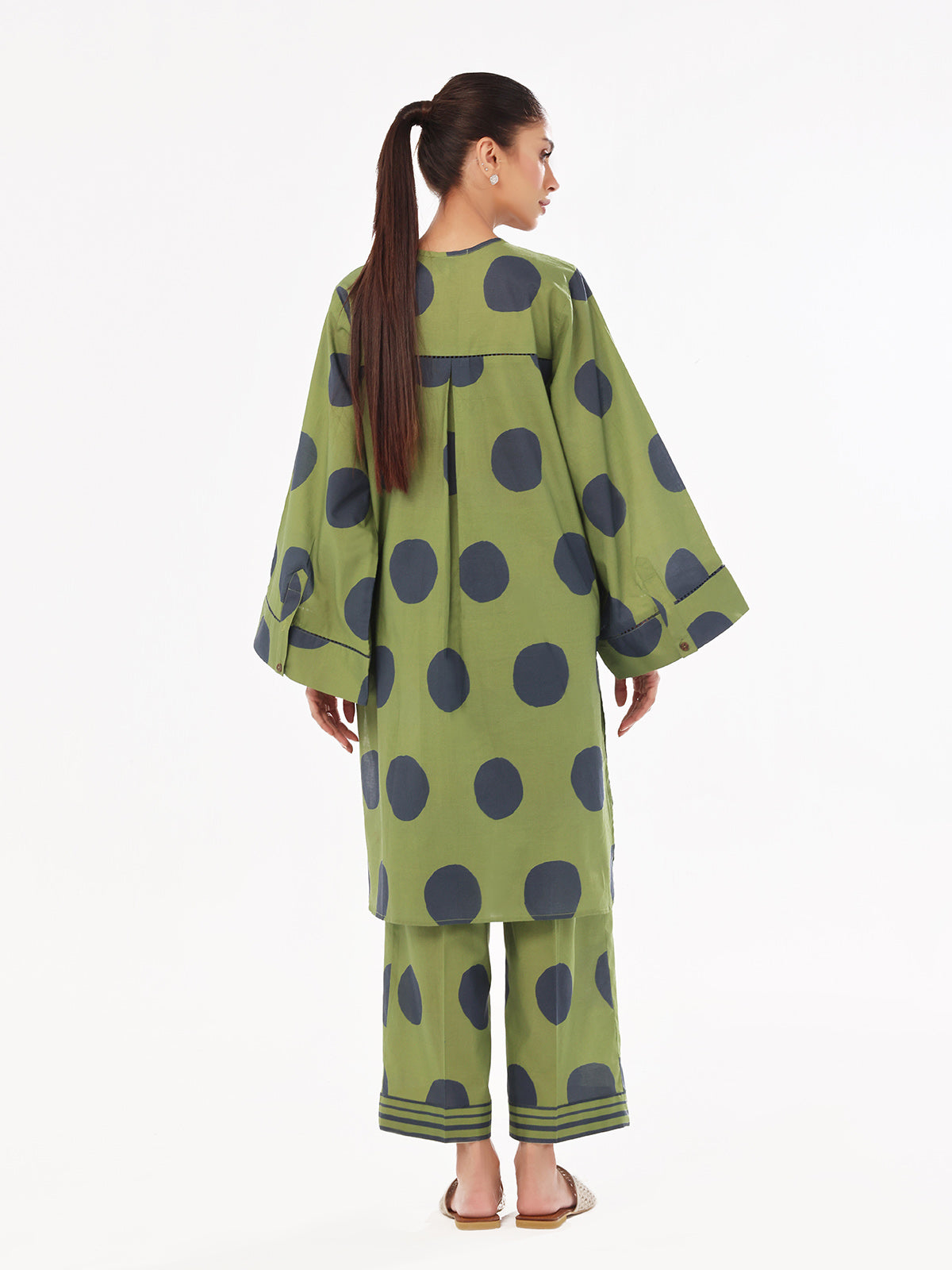 swiss lawn Co Ord Sets in Olive green