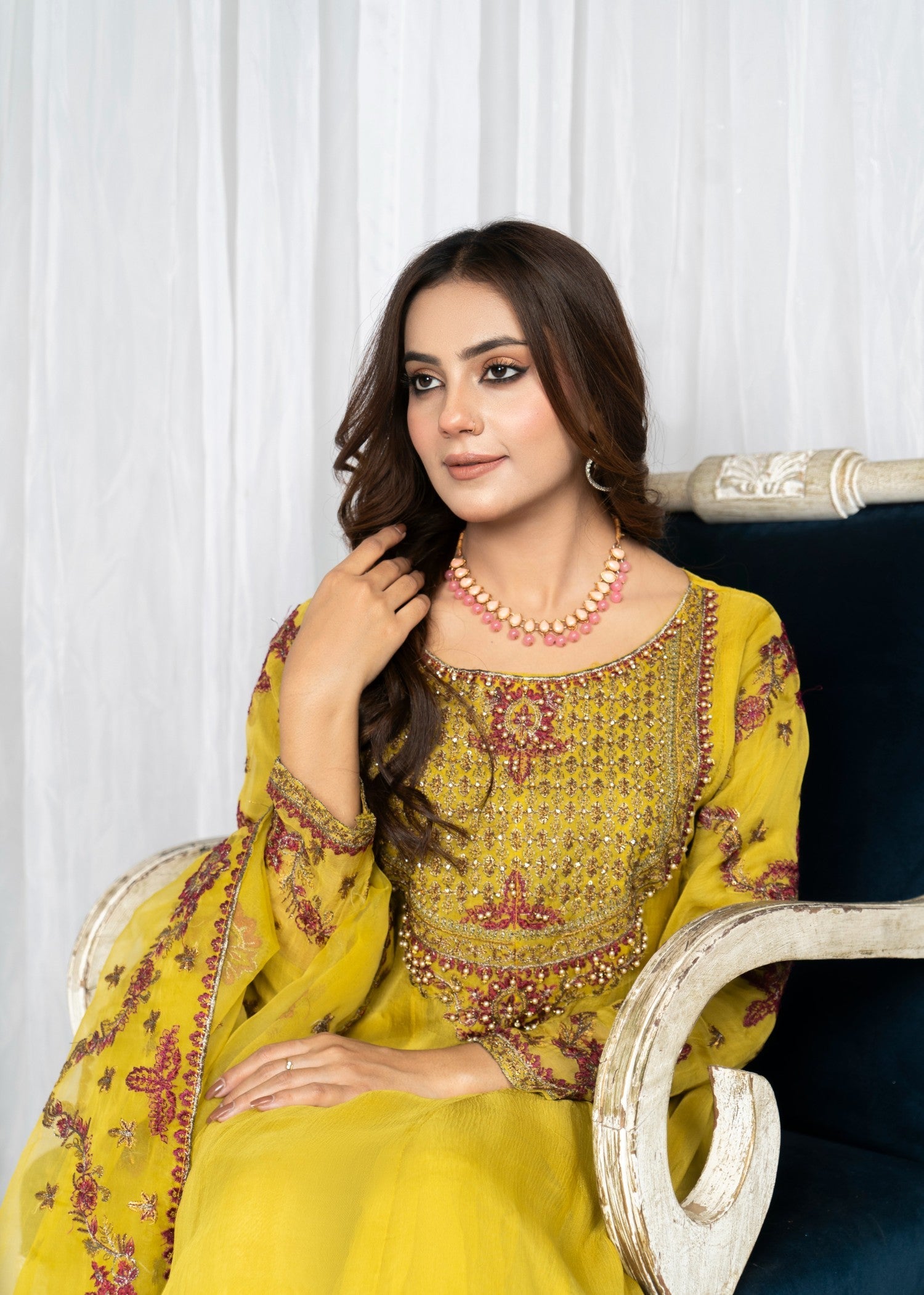 chiffon Sharara in Lemon