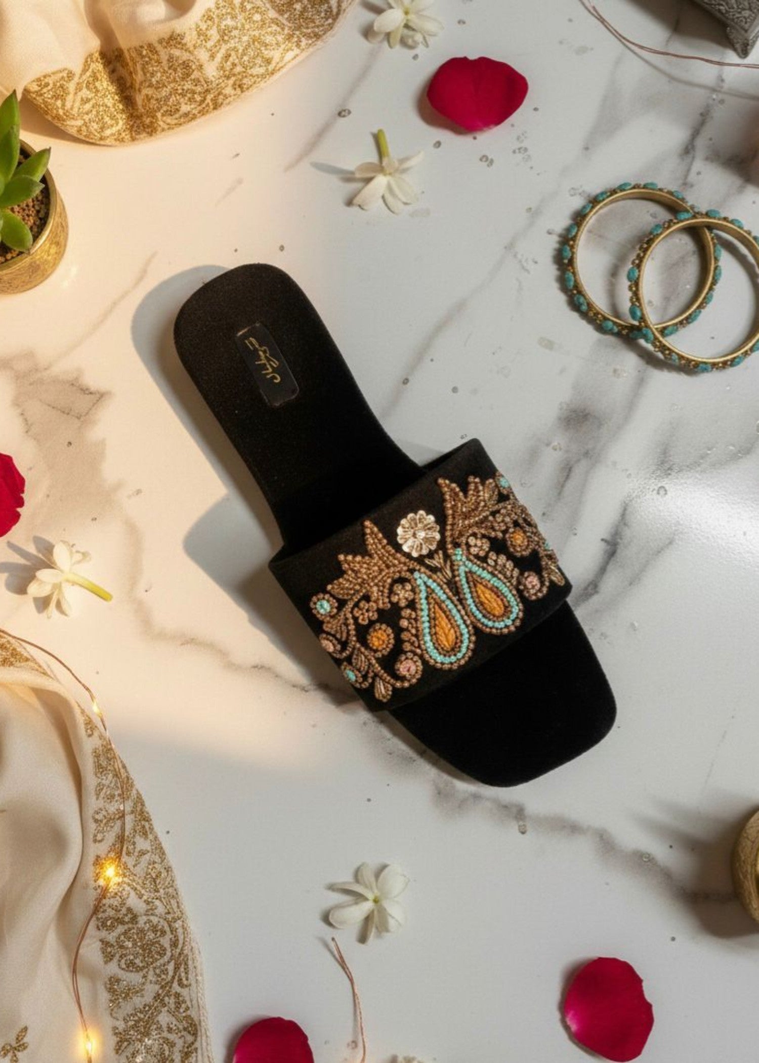 Slides in Black by - High Quality Women Slides IWW8525