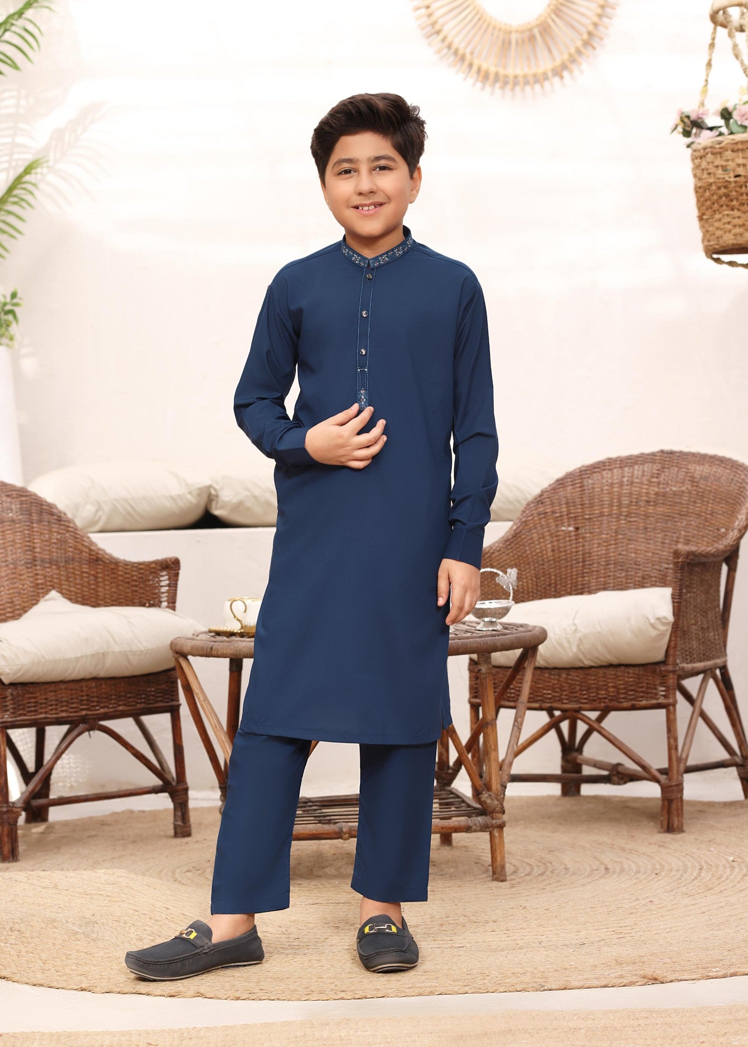 wash & wear Kurta Set in Royal blue