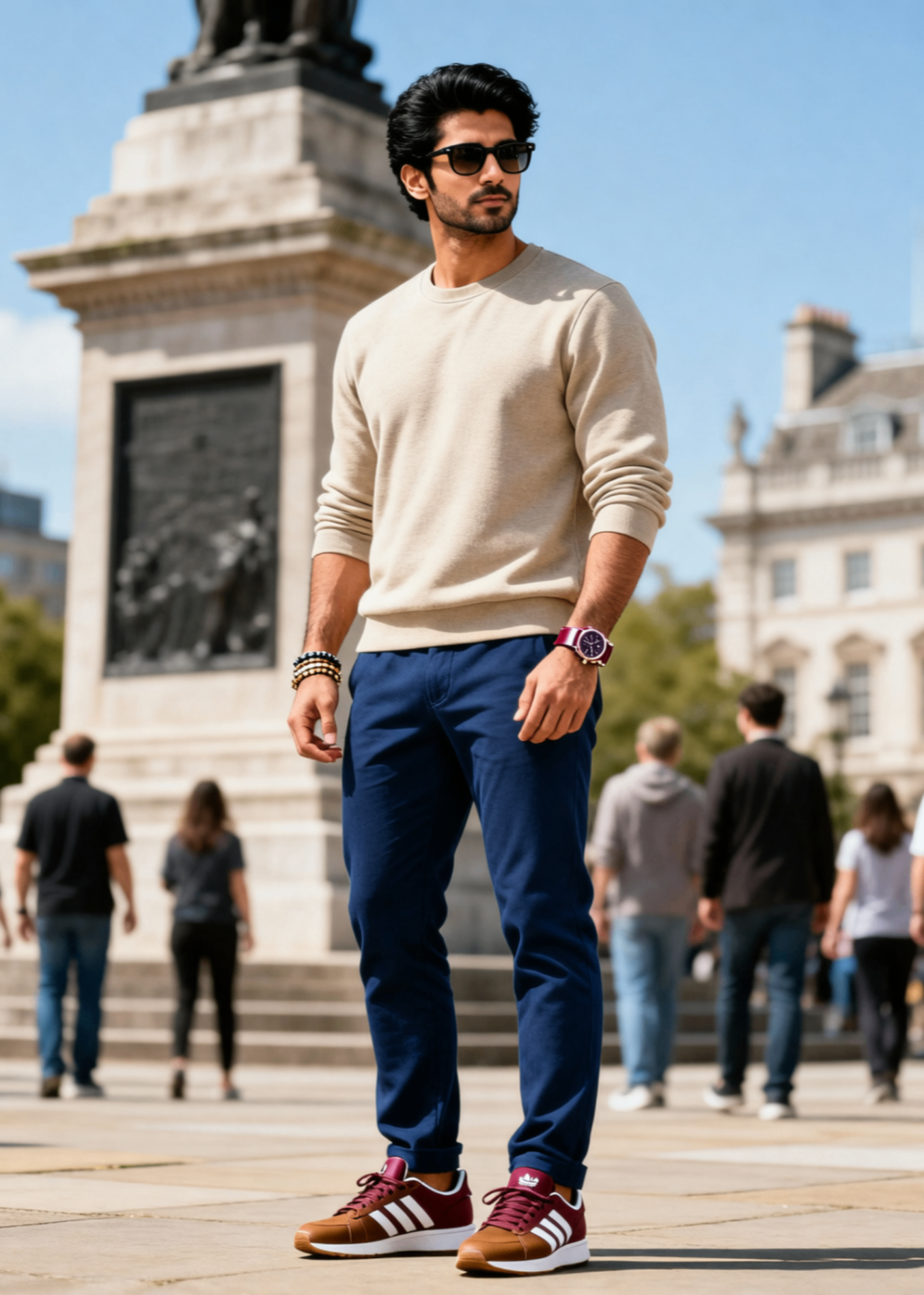 terry Sweatshirt in Beige by MAYSAK