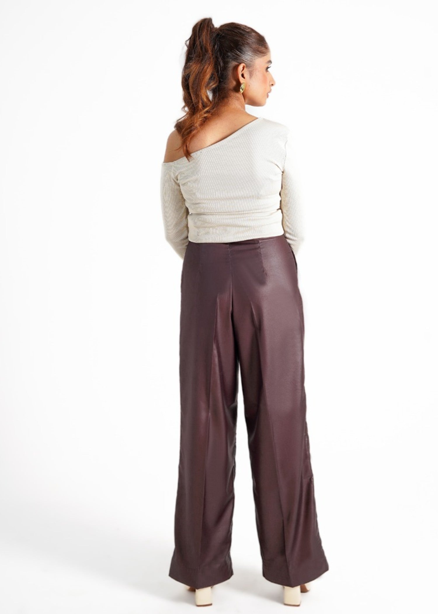 polycotton Pants in Burgundy