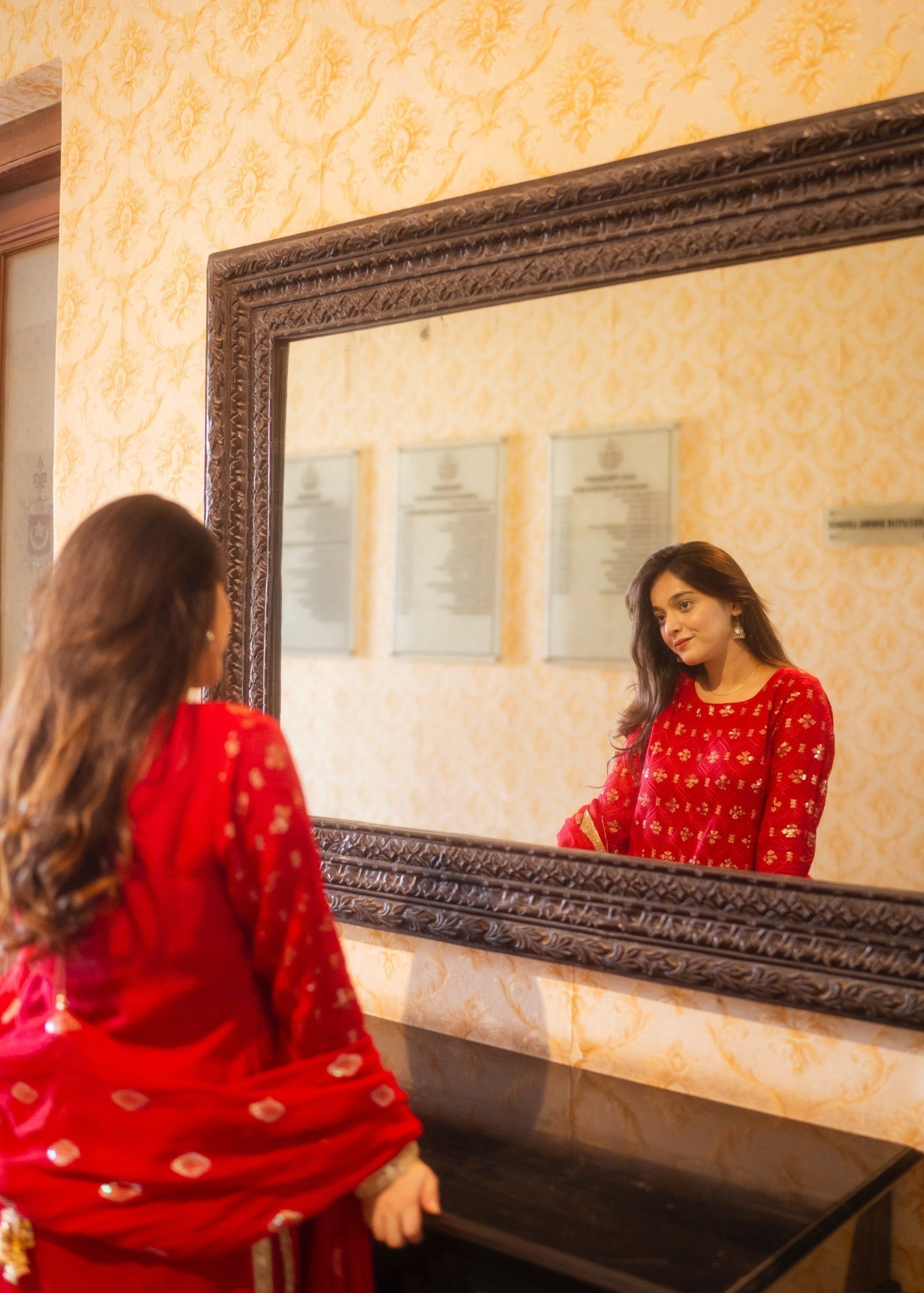 bemberg crinkle chiffon Sharara in Raspberry pink