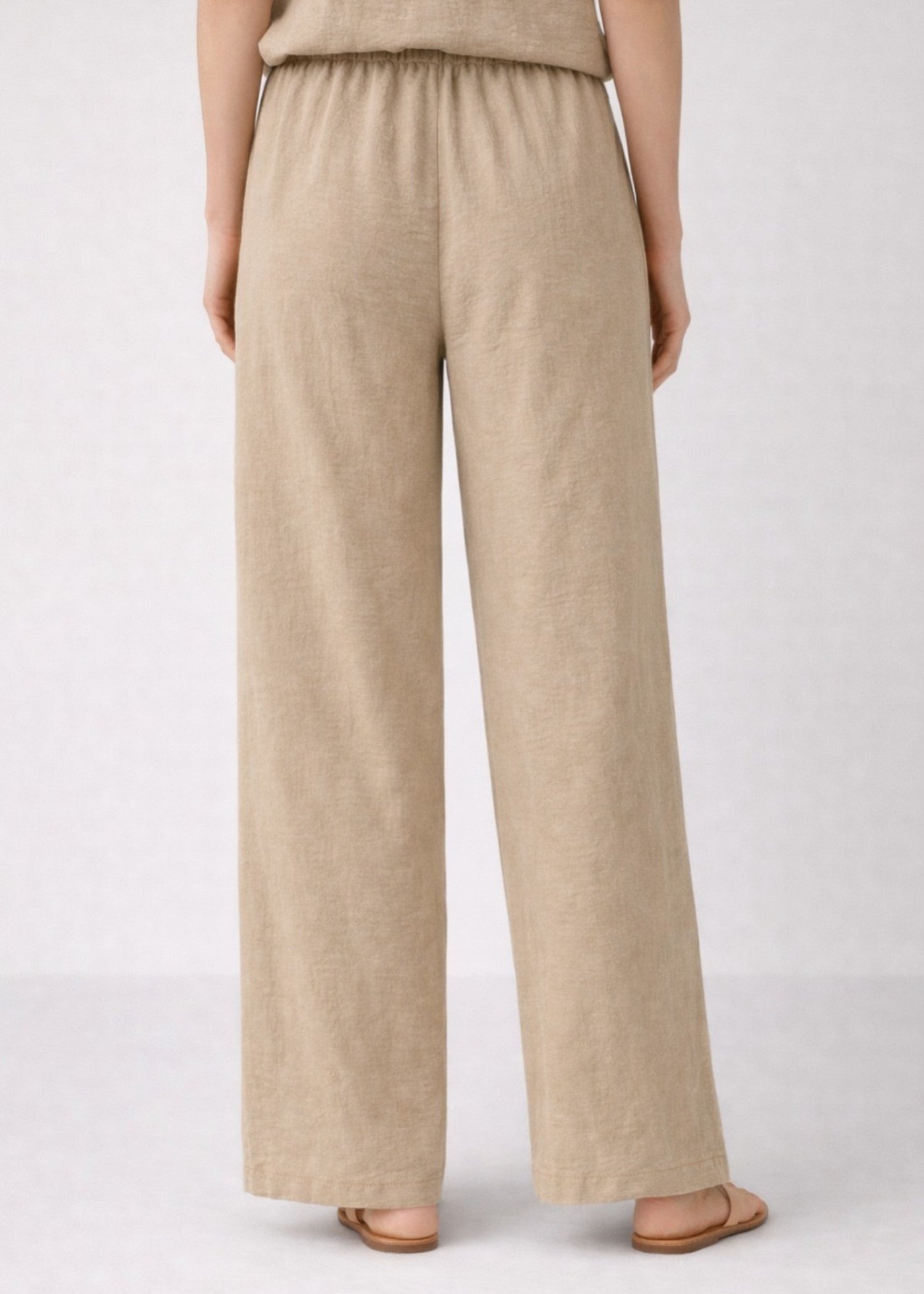 seersucker Trousers in Beige