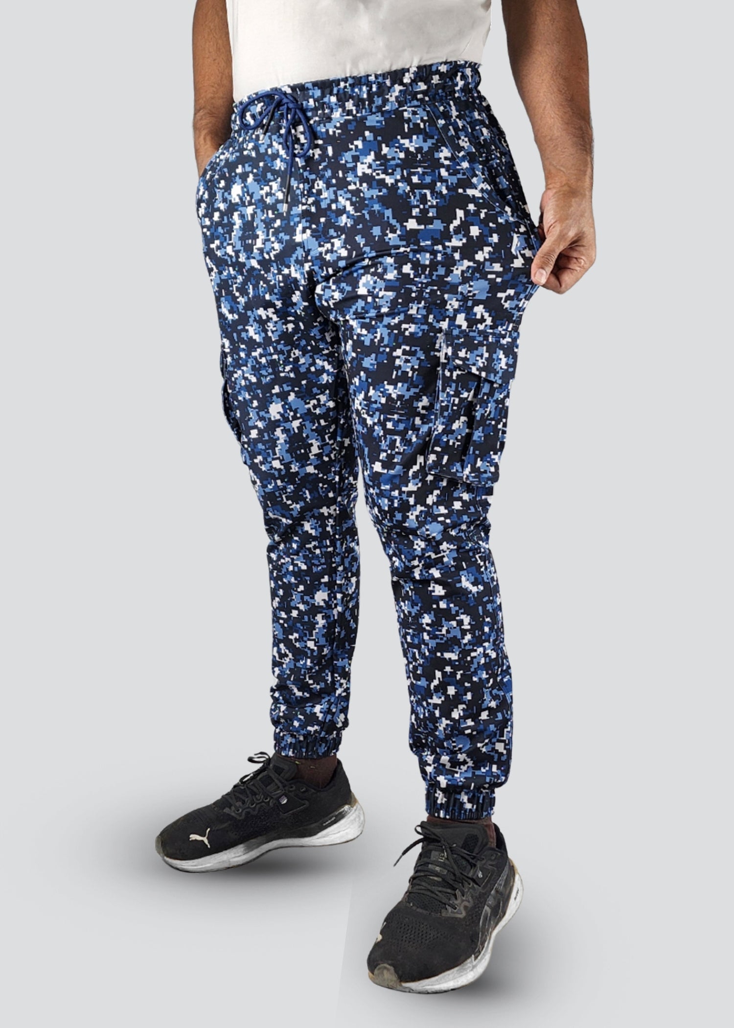 polyester Trousers in Blue