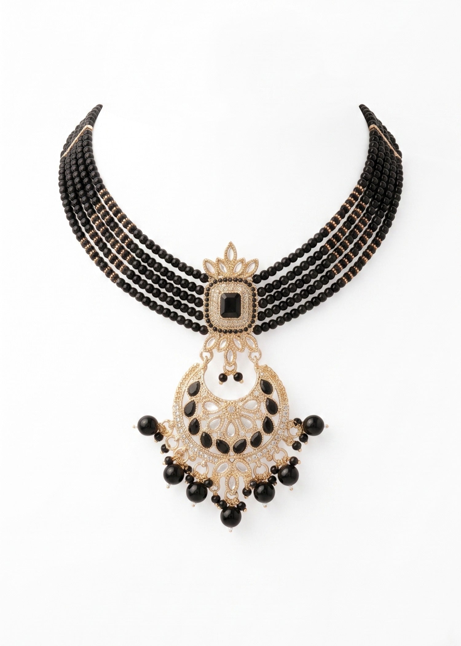 Jewelry Set in Black Color by - Trendy Women Jewelry Set WQZ7459