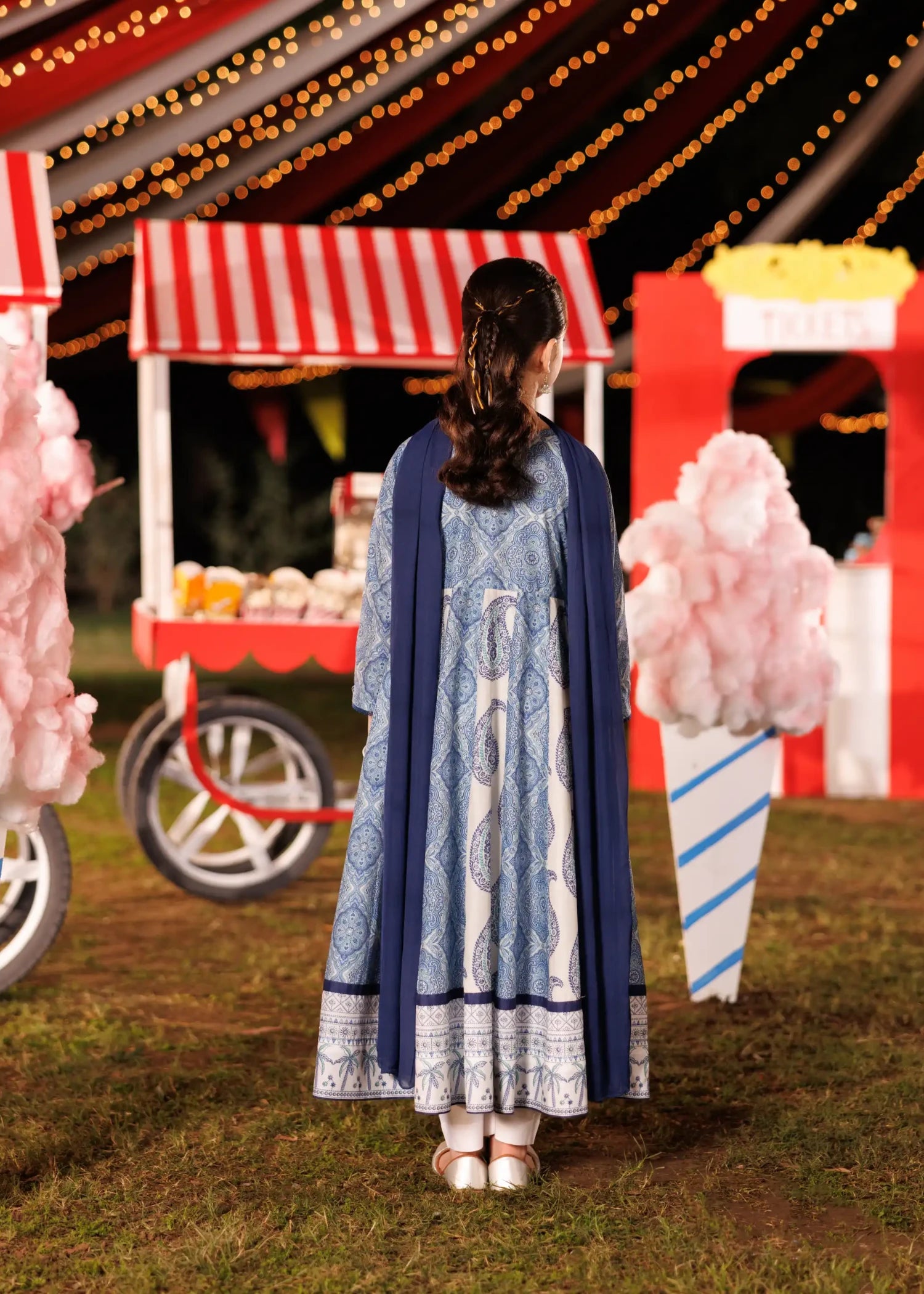 cotton Pishwas in Blue