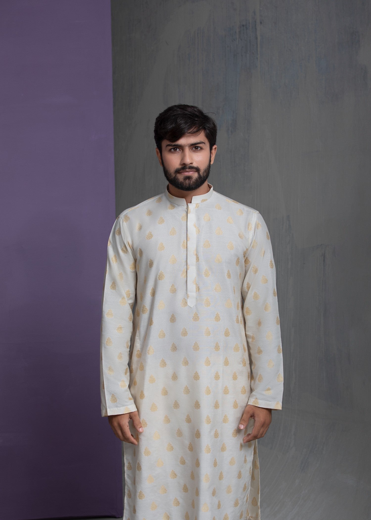 cotton Kurta Set in Cream
