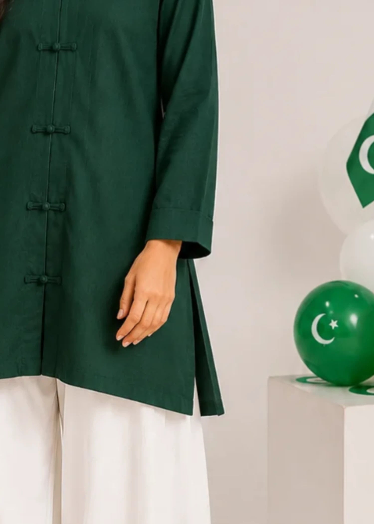 cotton Kurti in Green