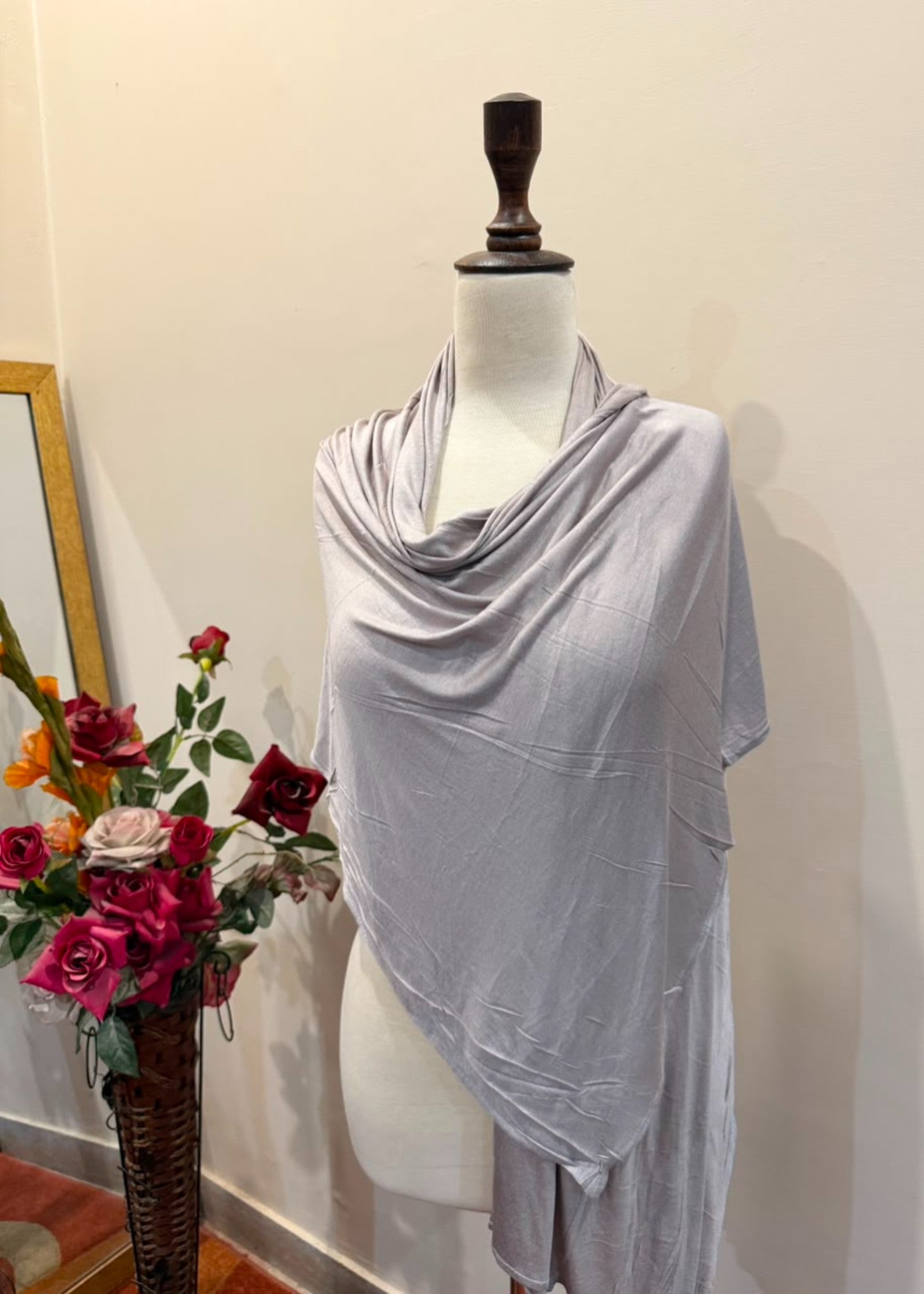 jersey knit Hijab in Light grey