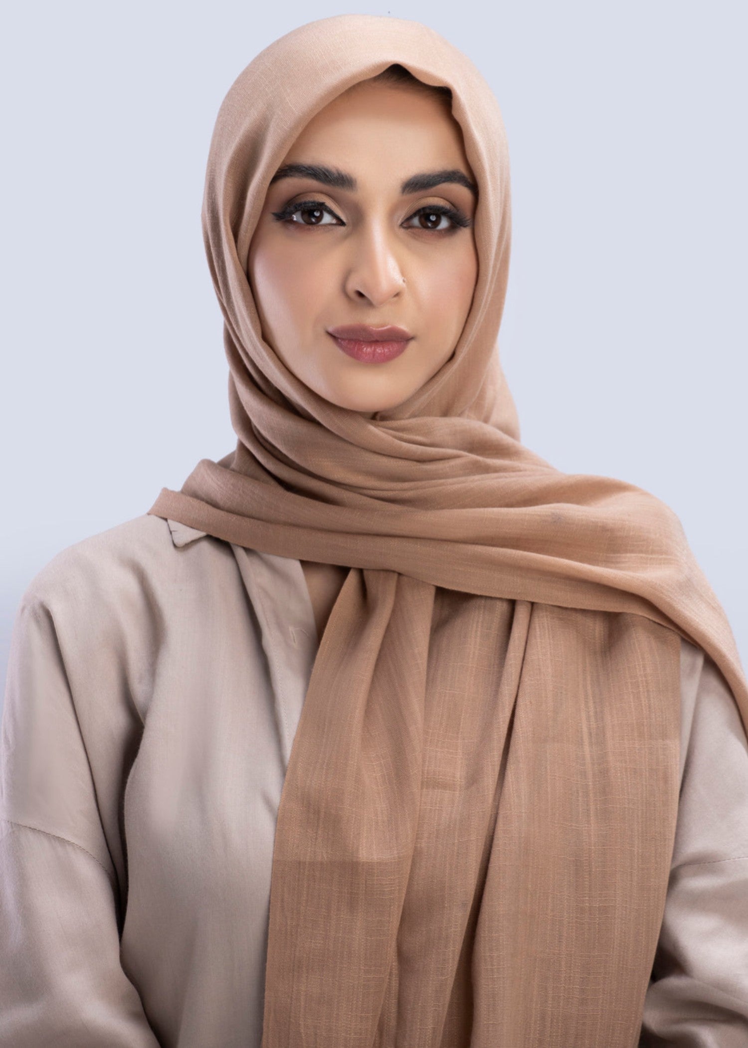 lawn Hijab in Tan brown