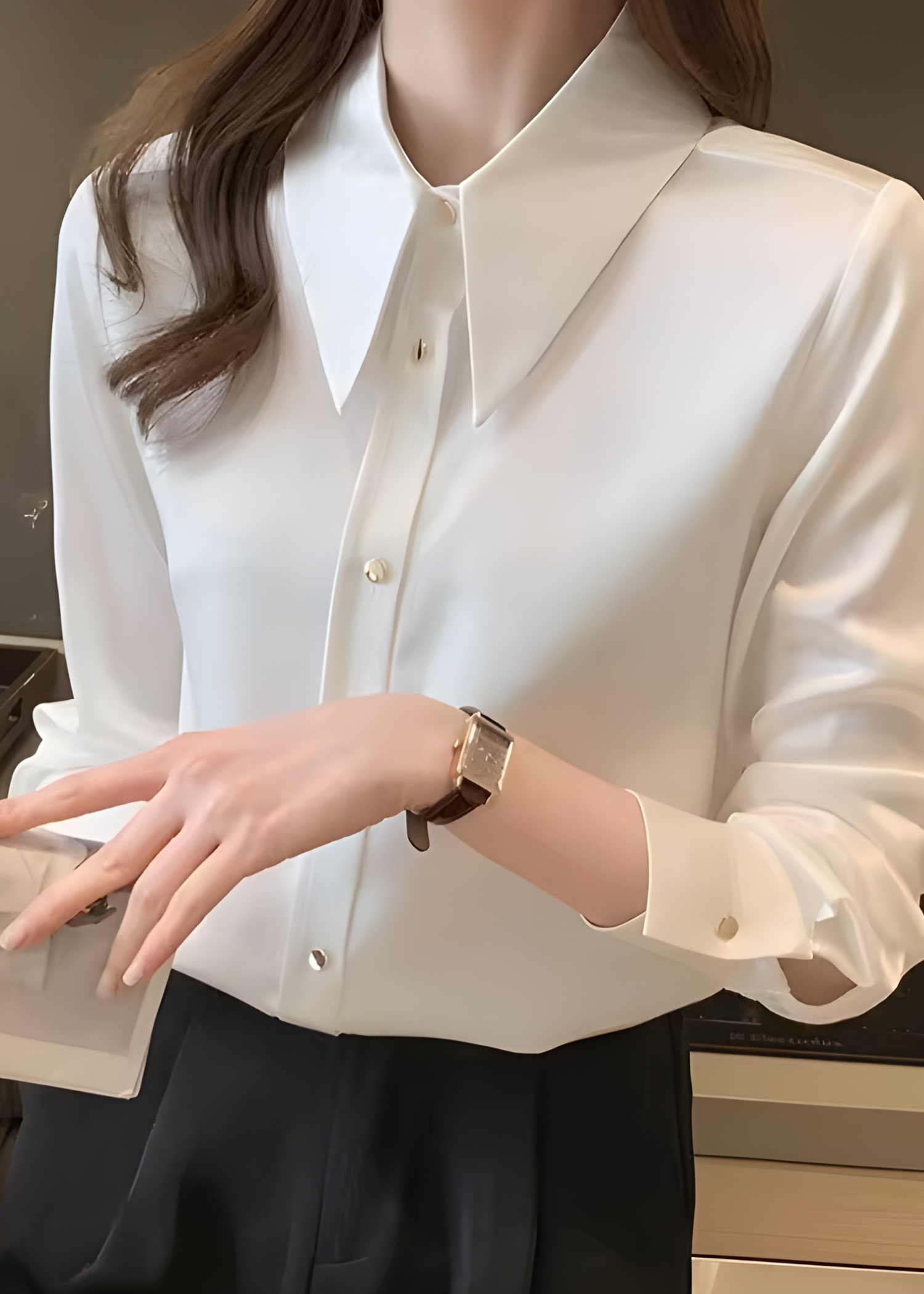 chiffon Top in White