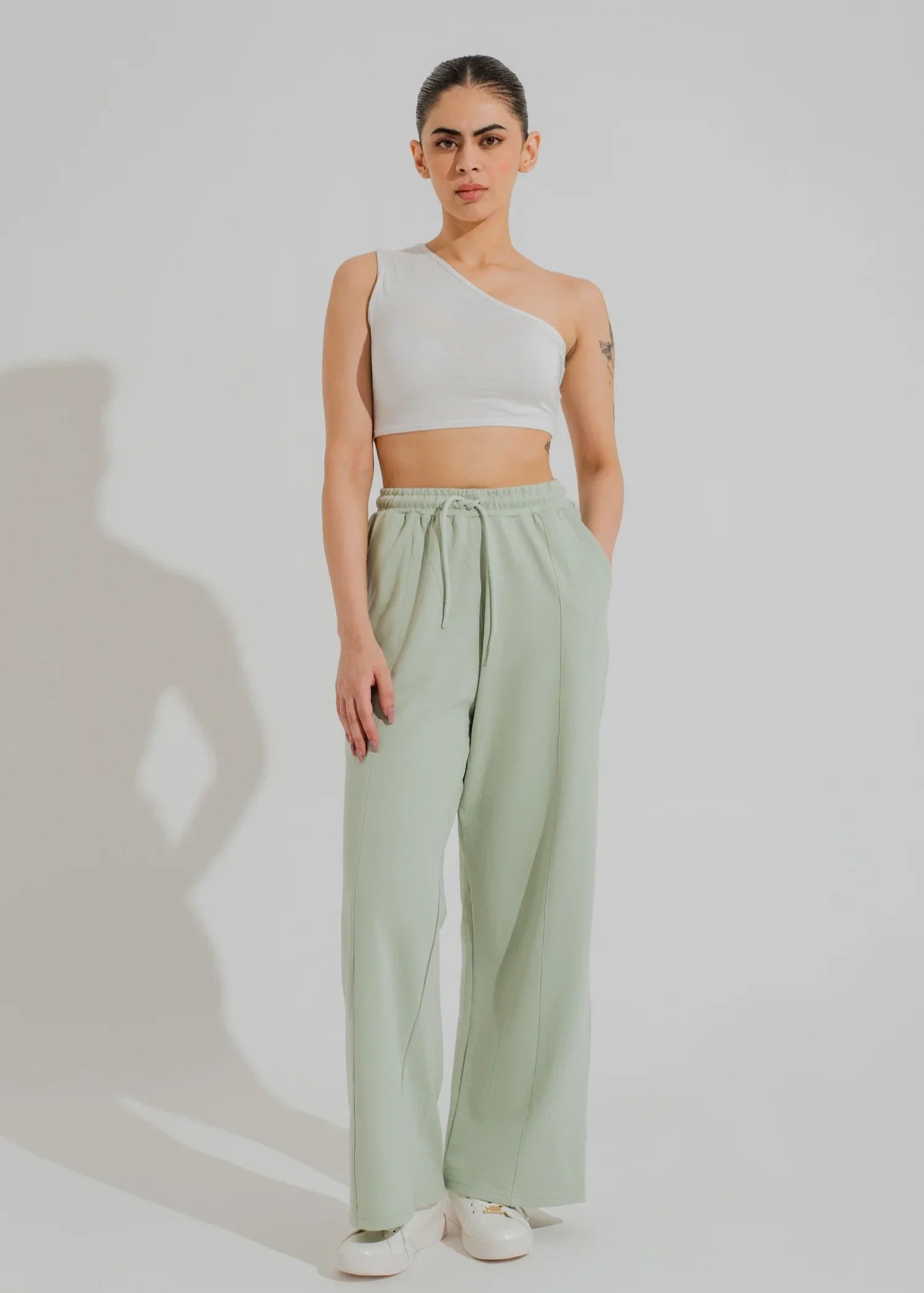 terry Trousers in Sage green