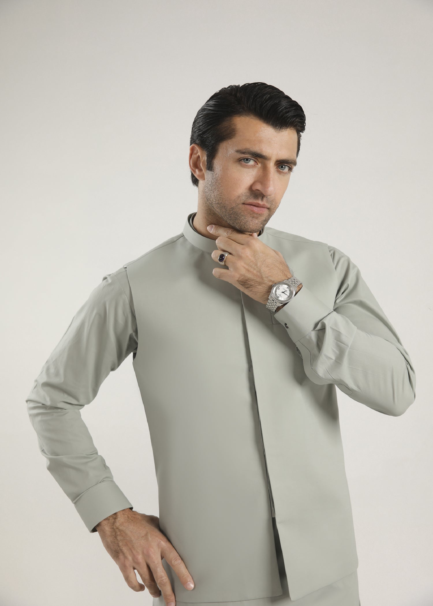 cotton Waistcoat in Mint green