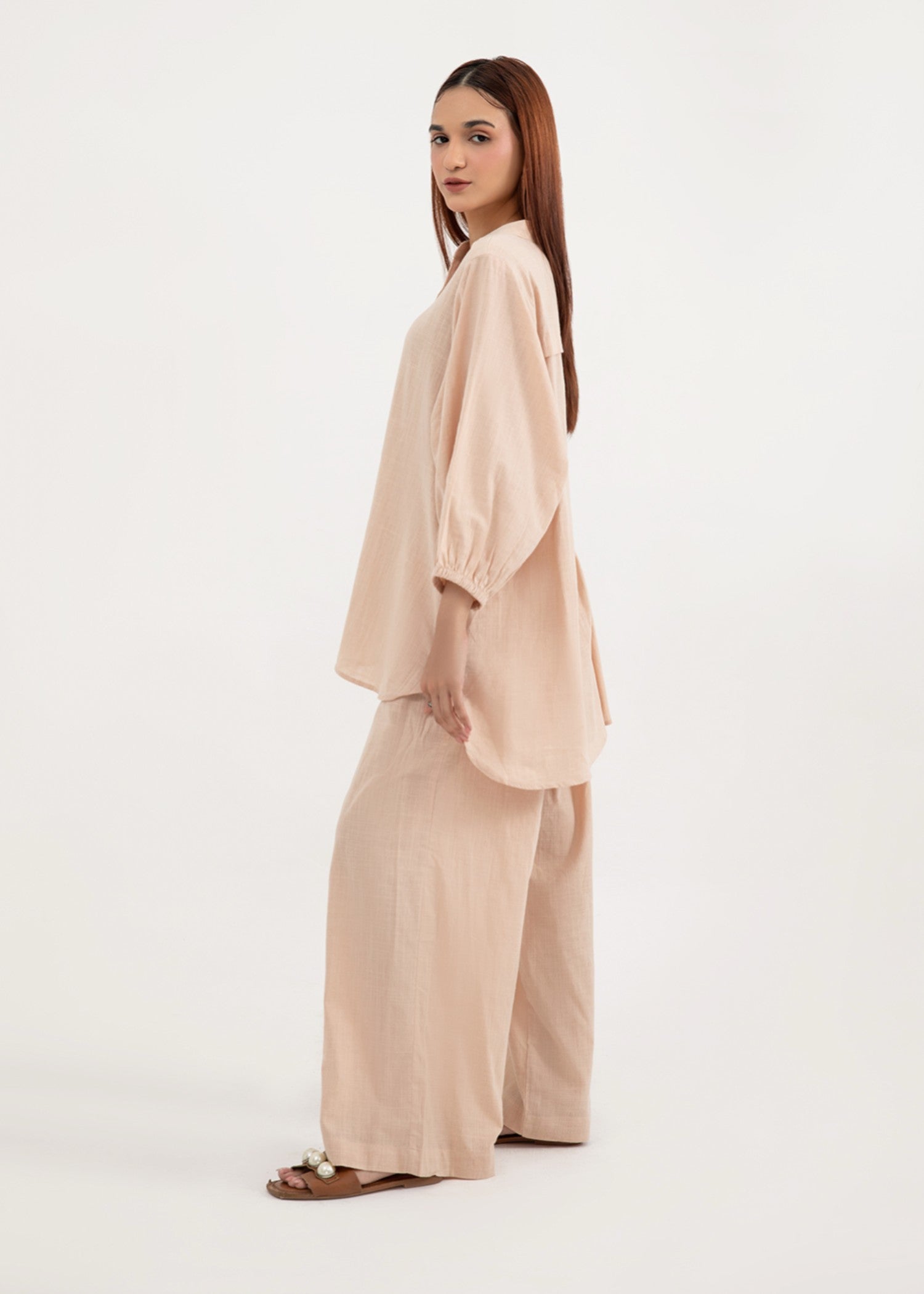 cotton Co Ord Sets in Sand brown