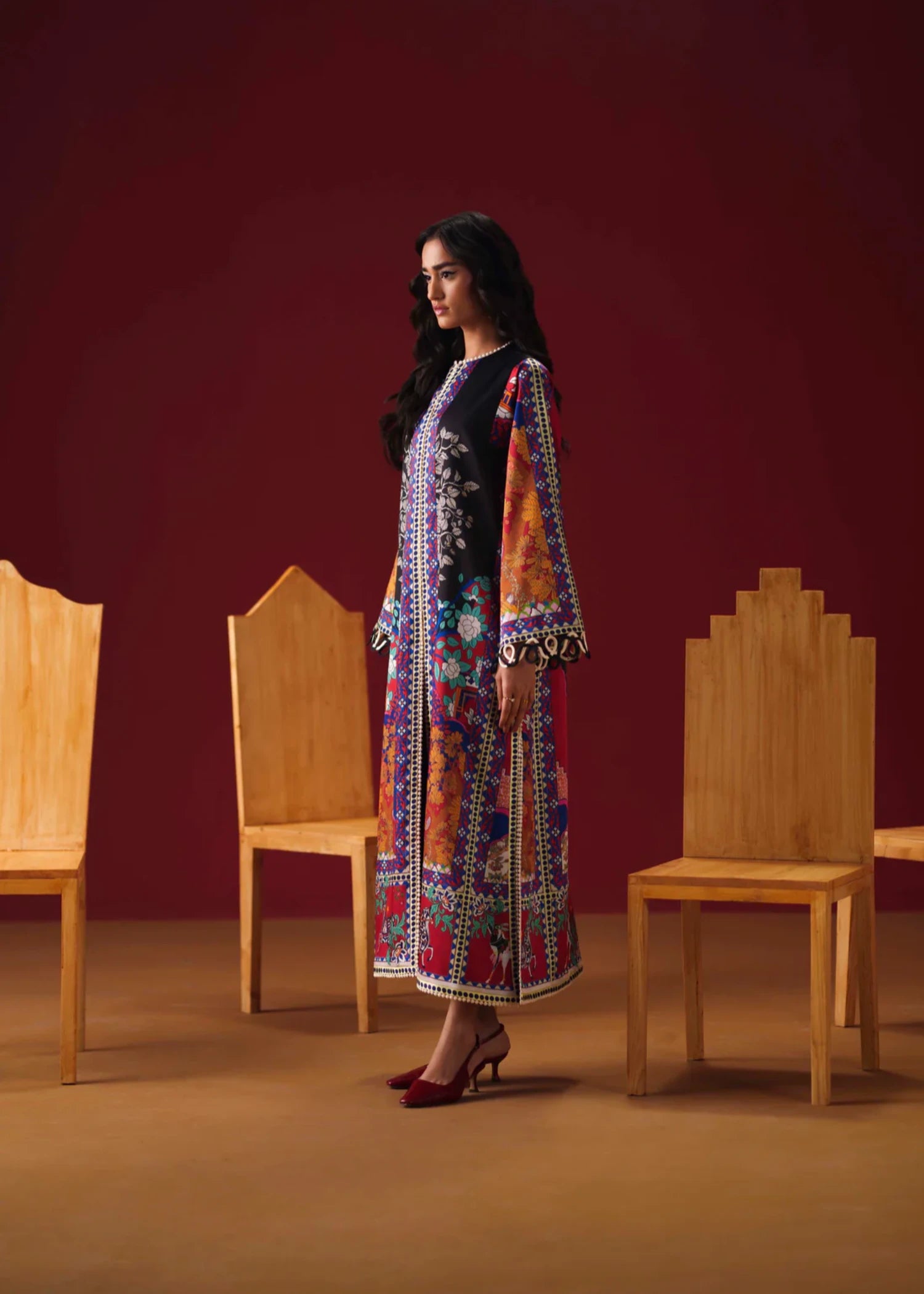 silk Kurti in Multi